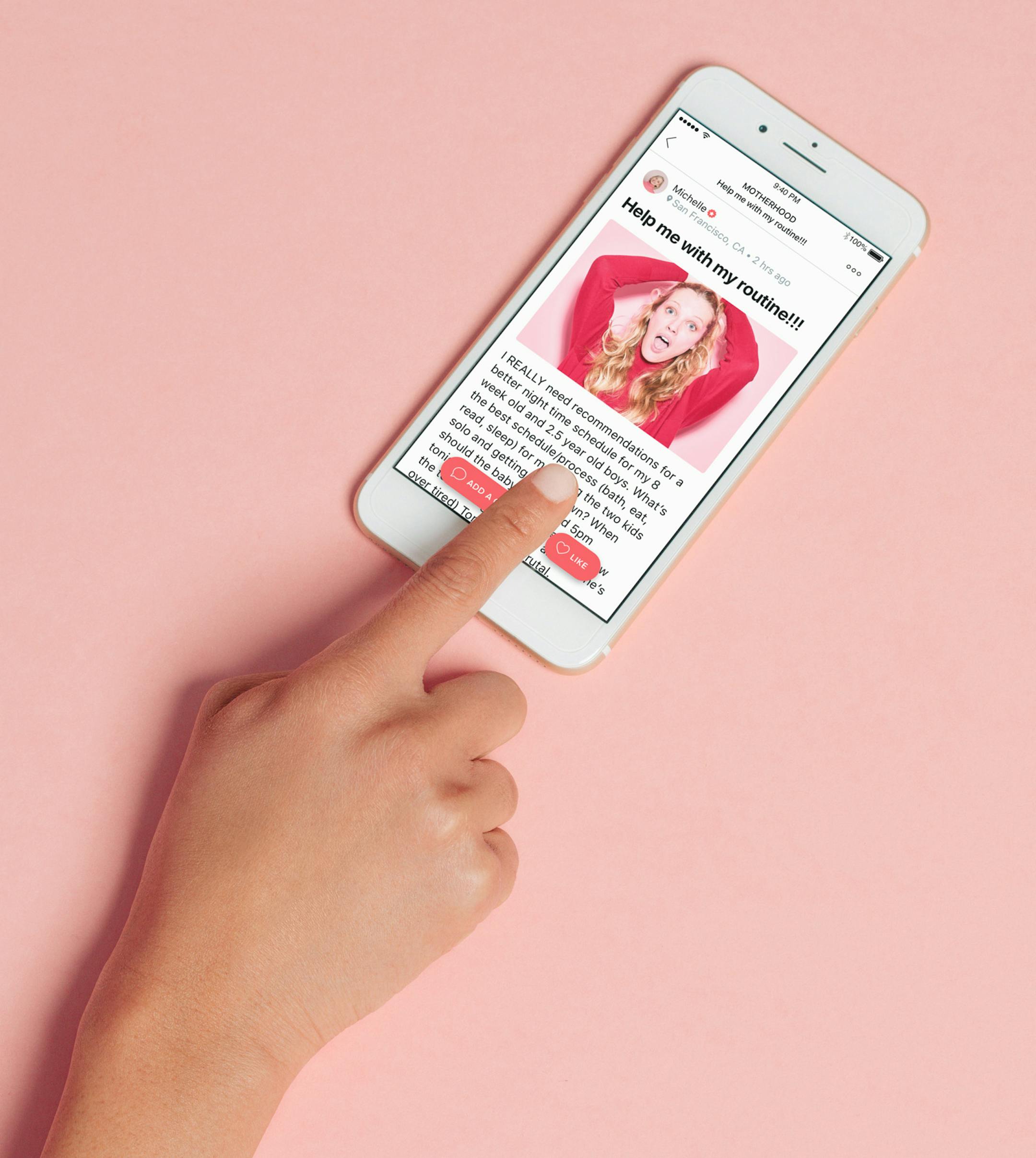 The app Peanut is "like Tinder for moms."