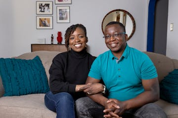 Funmi Okanla-Falade and Wale Falade decided to repurpose one of their bedrooms to create space for a much larger bathroom and a walk-in closet.