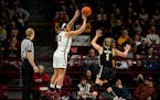 Gophers guard Destiny Pitts hit one of her five three-pointers against Purdue on Thursday.