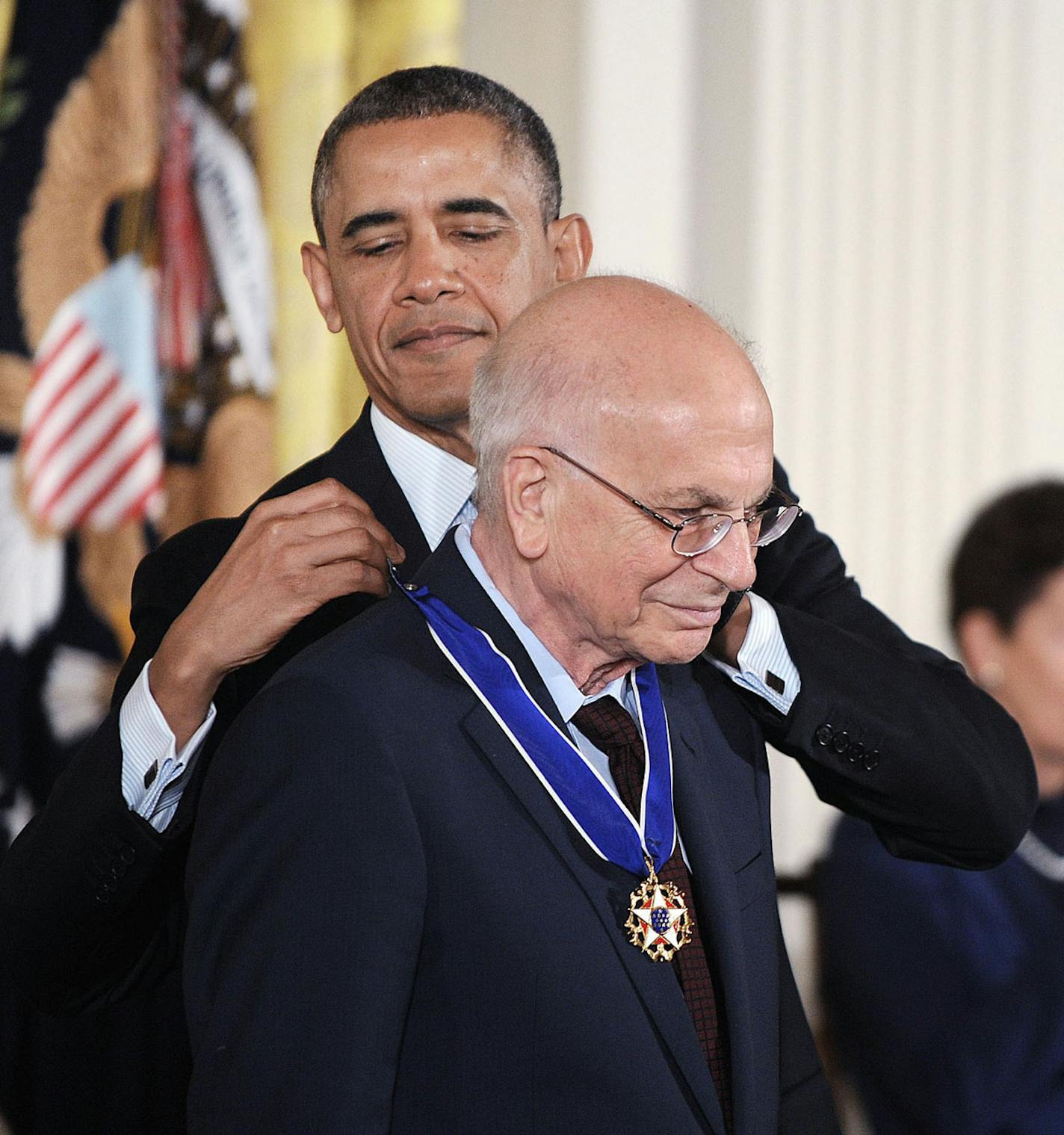 U.S. President Barack Obama awards the Presidential Medal of Freedom to psychologist Daniel Kahneman in the East Room at the White House on Nov. 20, 2013 in Washington, D.C. (Olivier Douliery/Abaca Press/MCT) ORG XMIT: 1145834