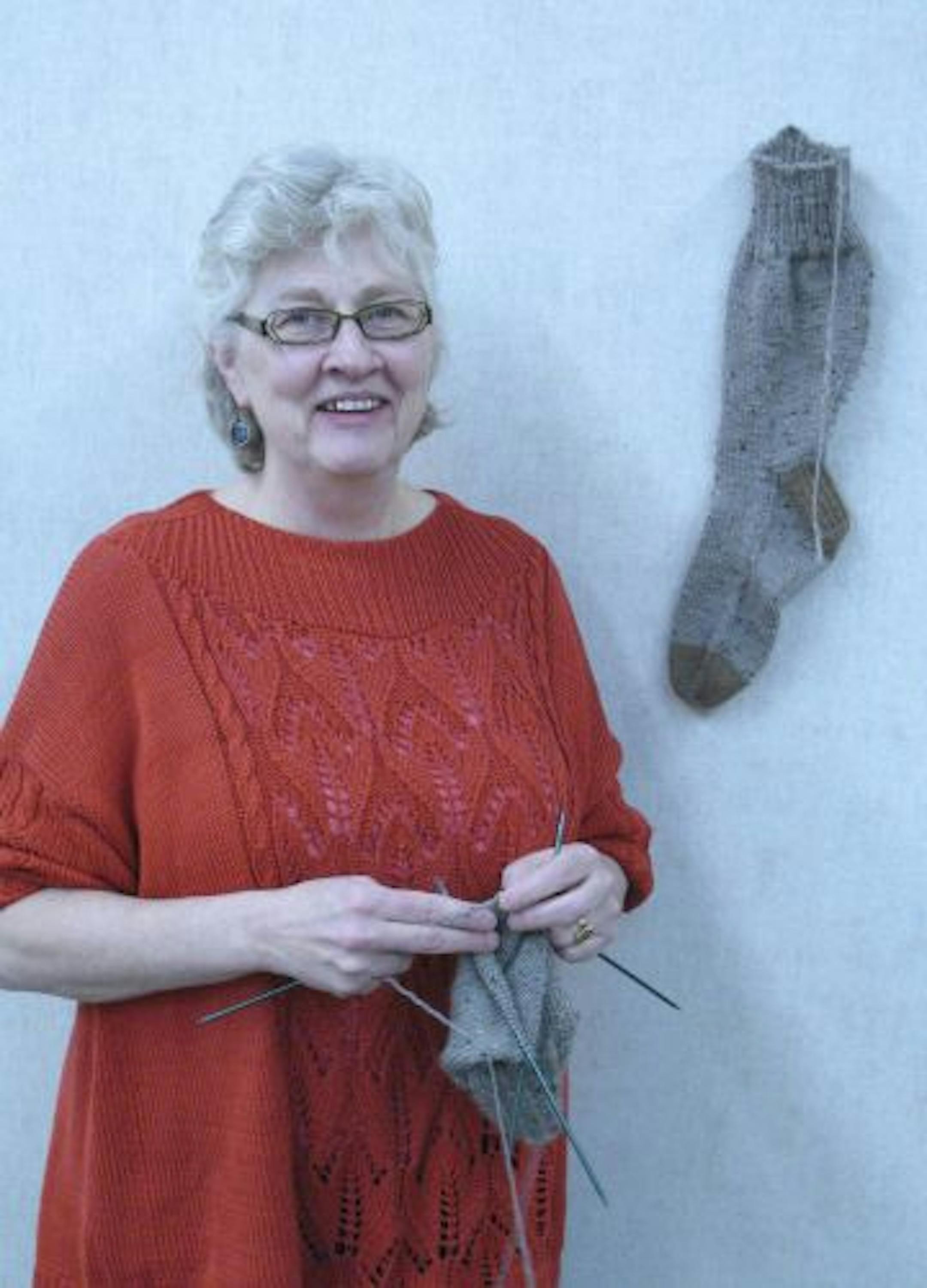 Sock knitter Jane Leverenz