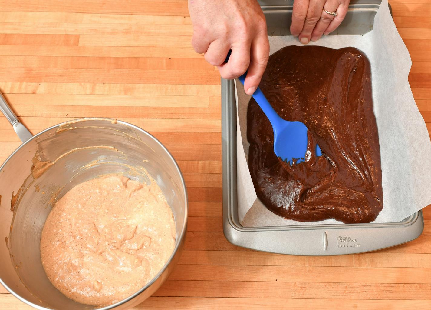 Step by step for Pumpkin Cheesecake Swirl Brownies. ] GLEN STUBBE &#xef; glen.stubbe@startribune.com Thursday, October 12, 2017 Backlash to the pumpkin spice craze arrived in the nick of time (tho still too late for many). But don't give up on pumpkin. Its honest, earthy flavor pairs wonderfully with a not-too-sweet chocolate in Pumpkin Cheesecake Swirl Brownies. Step by step for brownies, then cover shot and inside jump shot for Baking Central