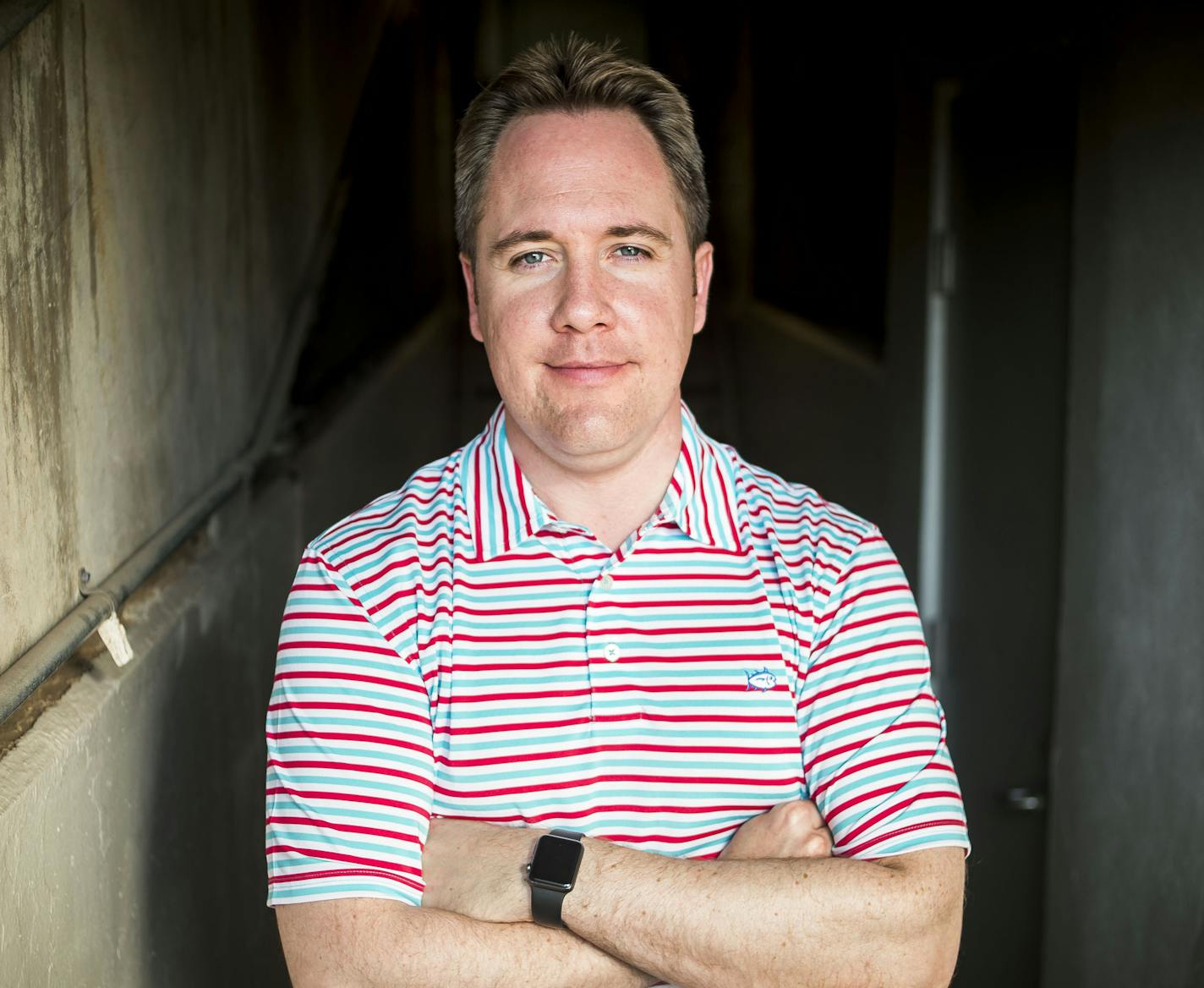 Executive Vice President and Chief Baseball Officer for the Minnesota Twins, Derek Falvey, poses for a portrait on Sunday morning, March 18, 2018 in Hammond Stadium at CenturyLink Sports Complex in Fort Myers, Florida.