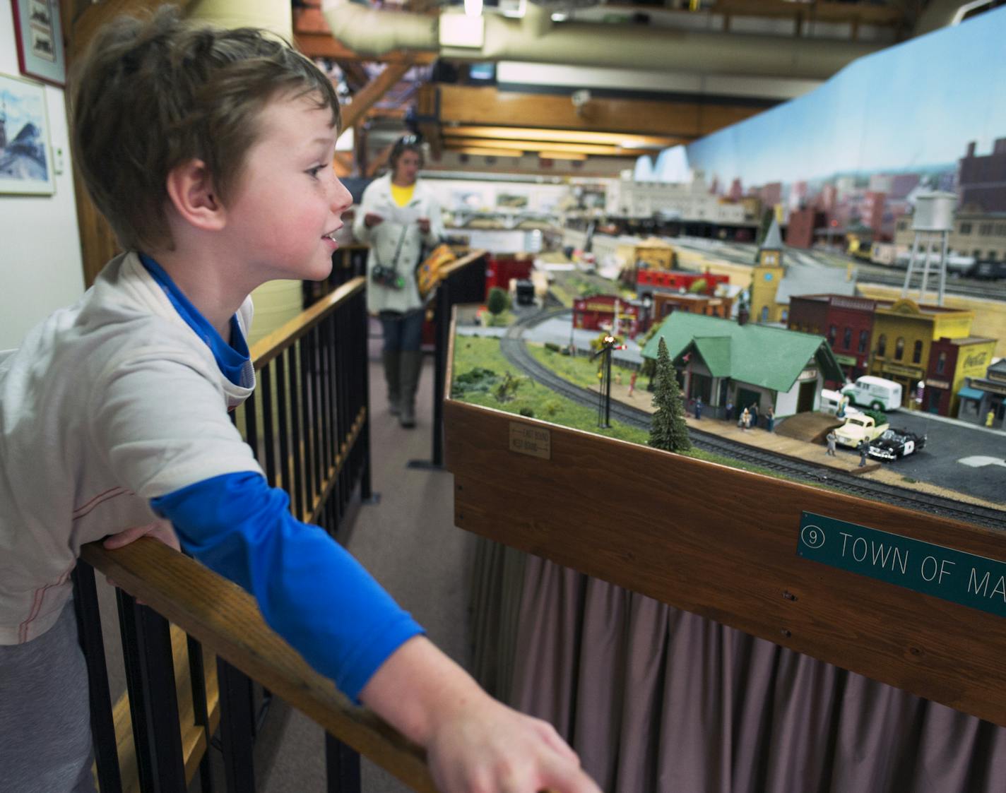 On his first visit, Benjamin Allison,4, of St. Paul was enthralled with the trains running on 2000ft of tracks at The Twin City Model Railroad Museum at Bandana Square. It is closing its doors after first opening in 1934.] Richard Tsong-Taatarii/rtsong-taatarii@startribune.com