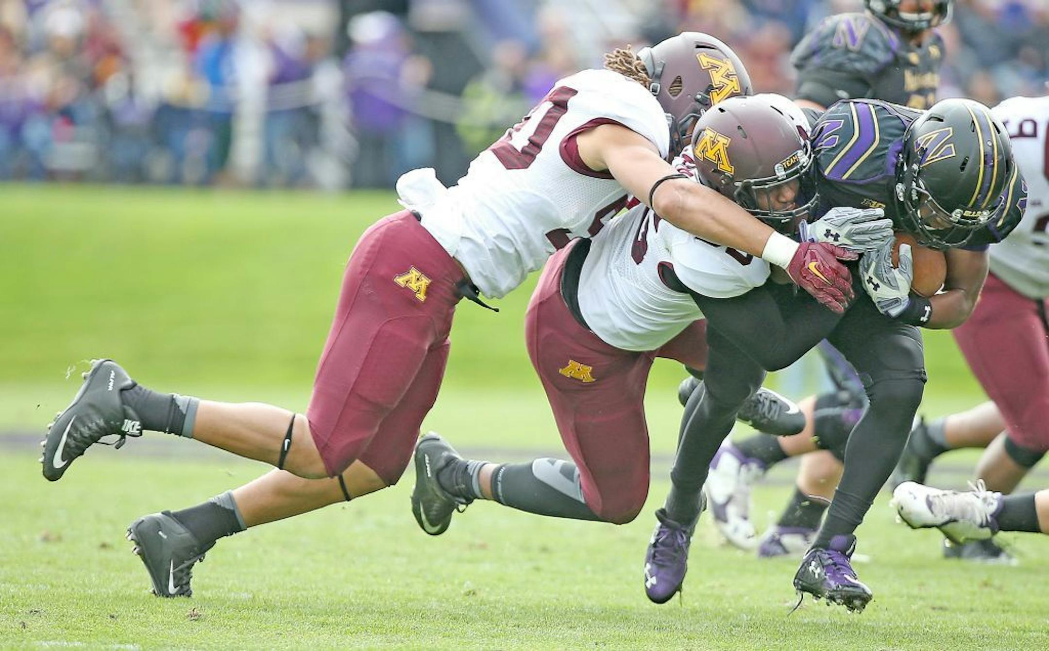 Minnesota defense smothered Northwestern on this play during a game last season.