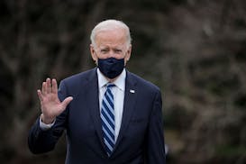 President Joe Biden walked toward Marine One on the South Lawn of the White House on Tuesday, March 16, 2021.