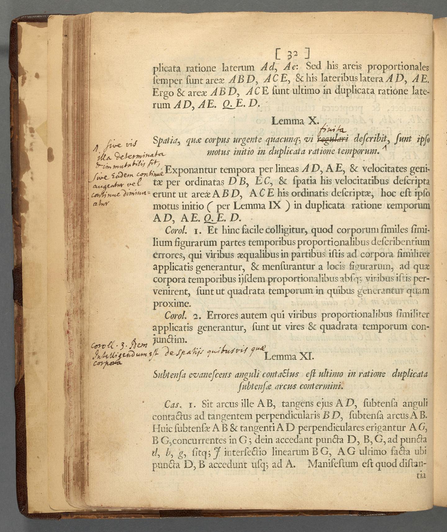 In an image provided by Babson College, A photo provided by Babson College, a copy of Isaac Newton's 'Philosophiae Naturalis Principia Mathematica,' with his own handwriting in the margins. Contradicting the common idea that only a select group of experts were at first interested in Newton's landmark work, a new survey has doubled the number of known first editions of Newton's 'Principia', to 386 in all. (Babson College/The Huntington Library via The New York Times) -- NO SALES; FOR EDITORIAL US