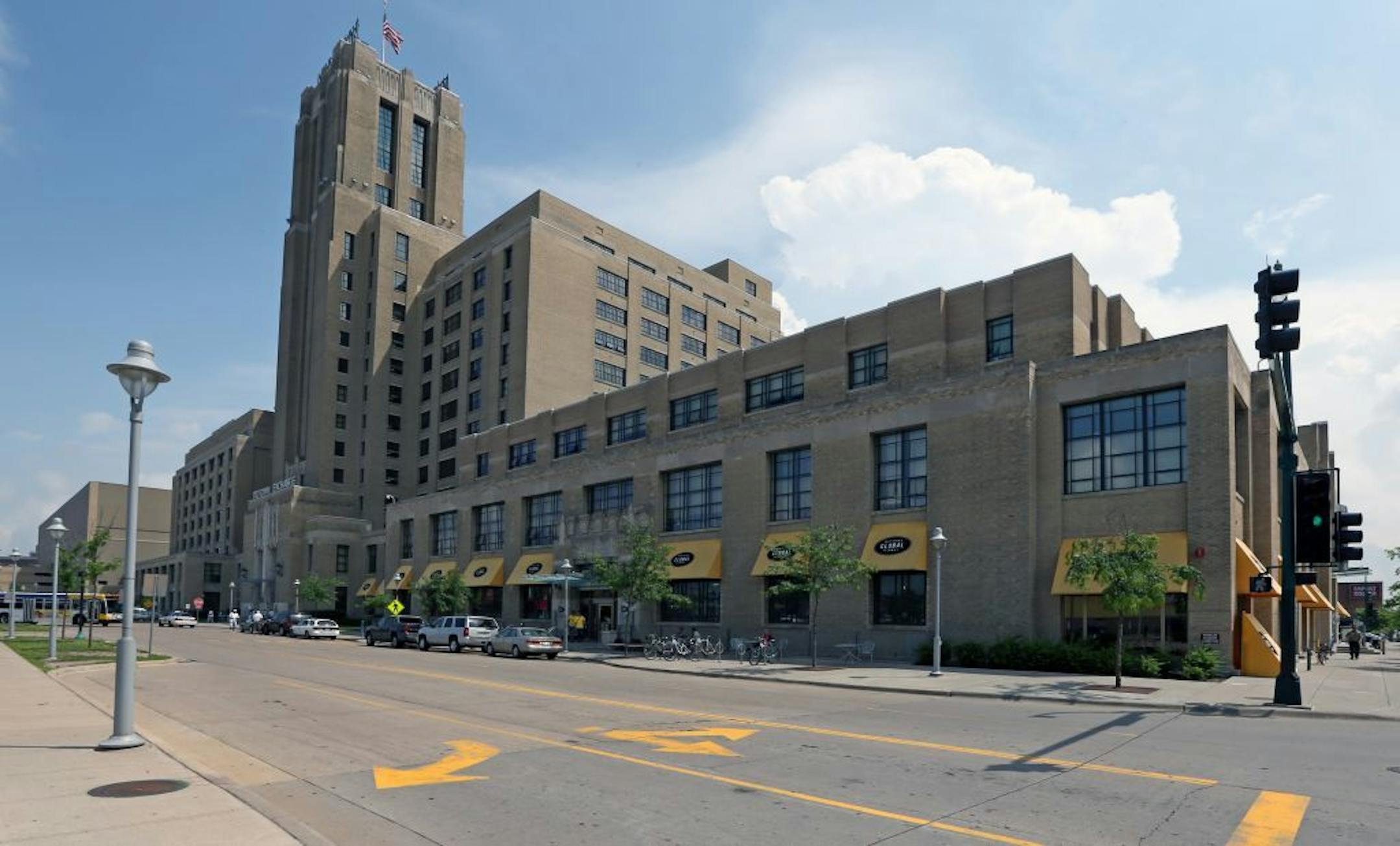 The Midtown Global Market during the lunch hour on 6/26/13, which Mayor Rybak touts as one of his biggest achievements. The market was conceptualized 10 years ago this summer. The market has had its share of problems -- tenant turnover, squabbling among business owners -- but it's going strong and has significantly reduced crime in the Lake/Chicago area.