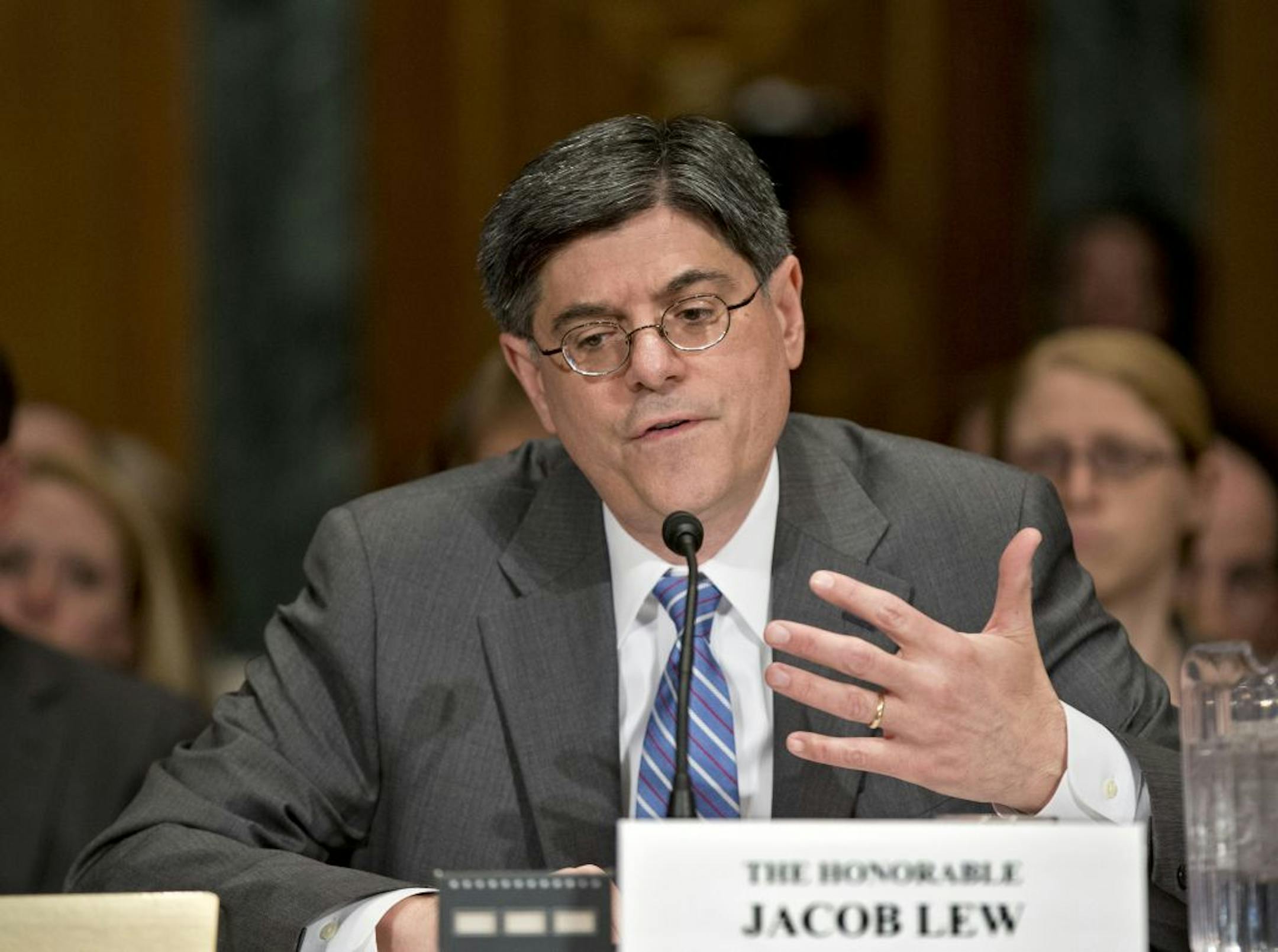 Jacob Lew, President Obama's choice to be Treasury secretary, testified on Capitol Hill on Wednesday.