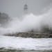 Waves crash against a seawall near the Scituate Lighthouse, Friday, March 2, 2018, in Scituate, Mass. A major nor'easter pounded the East Coast on Fri