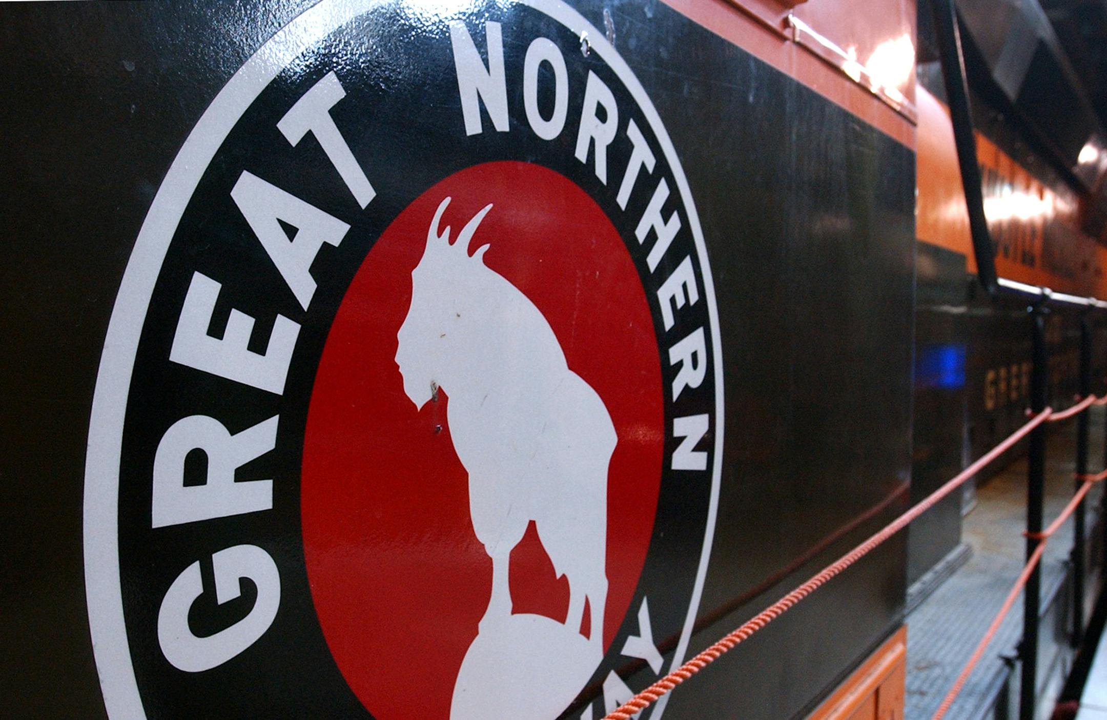 Joey McLeister/Star Tribune St. Paul, Mn.,Weds.,Mar. 10, 2004--A Great Northern Railway locomotive is one of the locomotives and restored railcars on display at the Jackson Street Roundhouse Museum. GENERAL INFORMATION: The Minnesota Transportation Museum, Inc. has a museum of Minnesota railroad history in the Jackson Street Roundhouse in St. Paul. ORG XMIT: MIN2013081411380272