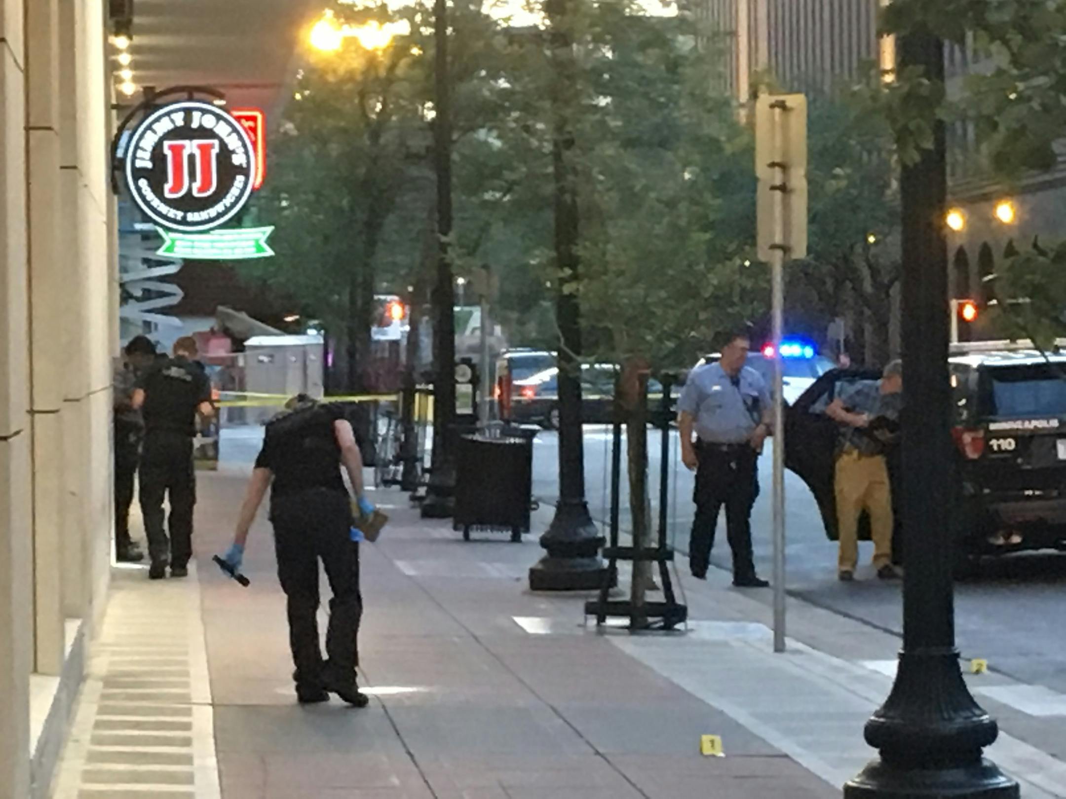 This was the scene last summer where a bystander was an unintended gunshot victim.