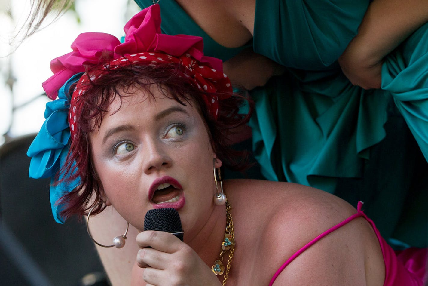 Jaedyn James, shown at the Basilica Block Party, is one of the many women singing the songs of Dolly Parton at the Turf Club on Friday to raise money for the Women's March 2020.