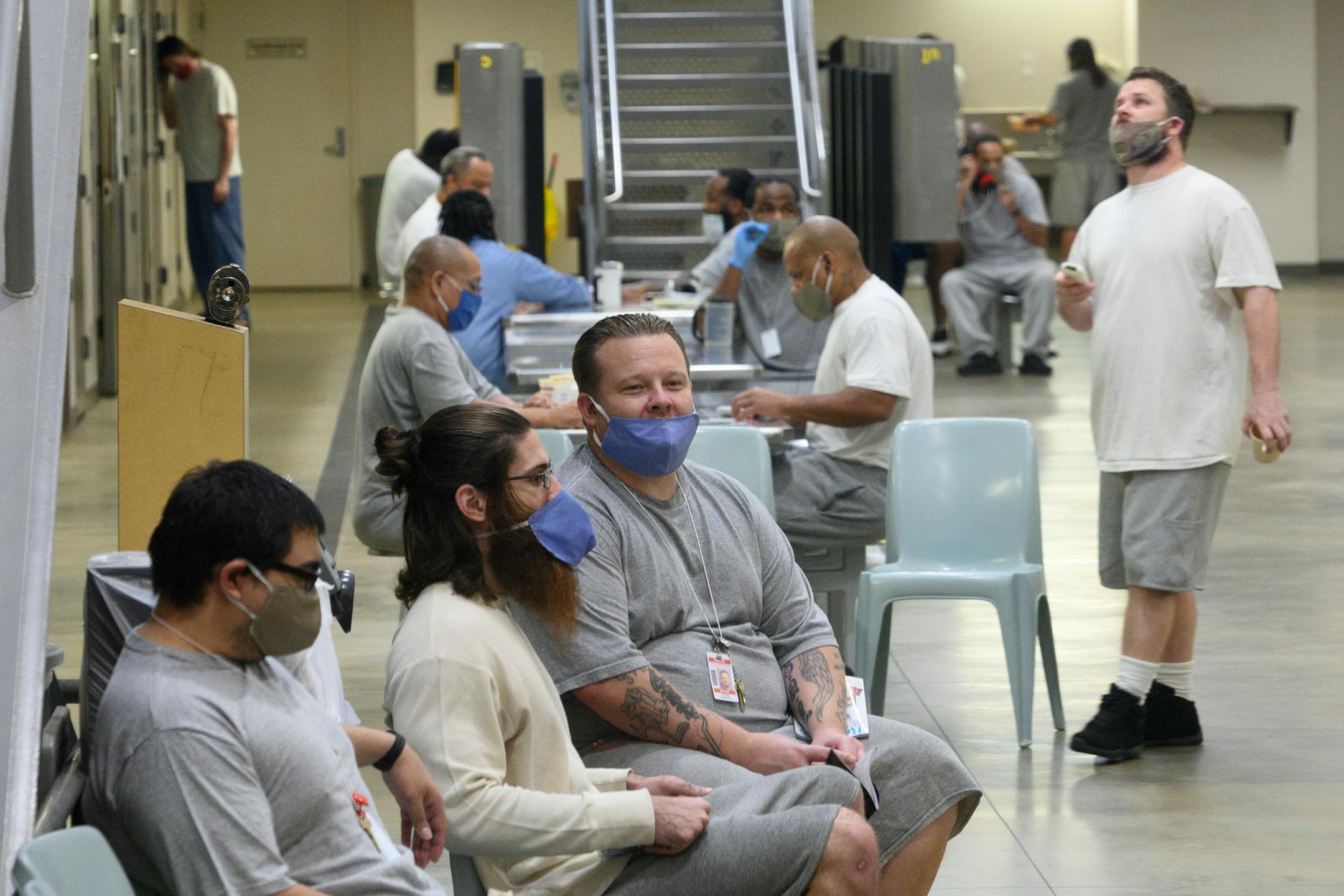 The C wing in one of Faribault Prison K buildings, which has a surge of COVID-19 cases.