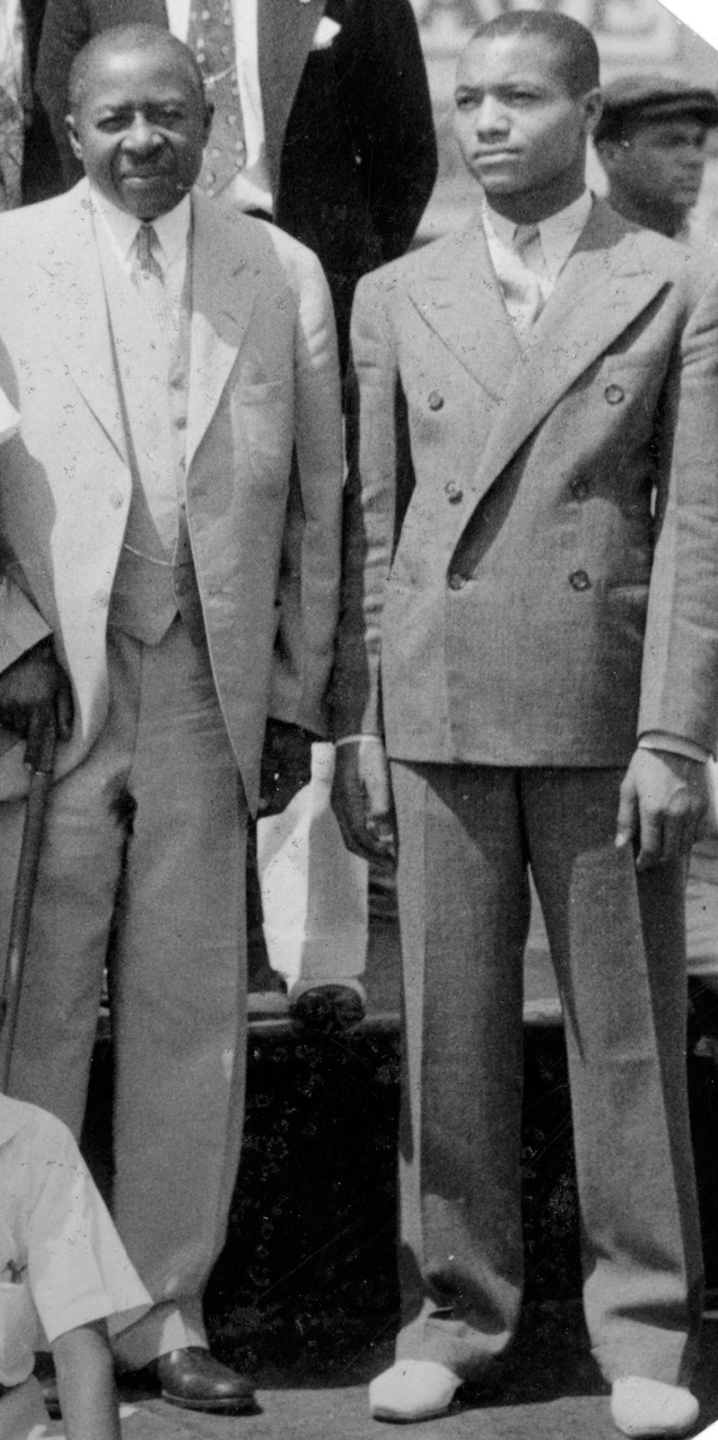 Robert S. Abbott, left, founder of The Chicago Defender, in 1934 with John H. Sengstacke, his nephew, who took over in 1948. (Abbott-Sengstacke Family Papers/Chicago Public Library via The New York Times) **EDITORIAL USE ONLY - MAGS OUT/NO SALES - FOR USE ONLY WITH STORY SLUGGED: CHICAGO-BLACK-NEWSPAPER BY DIRK JOHNSON - ALL OTHER USE PROHIBITED** ORG XMIT: NYT57