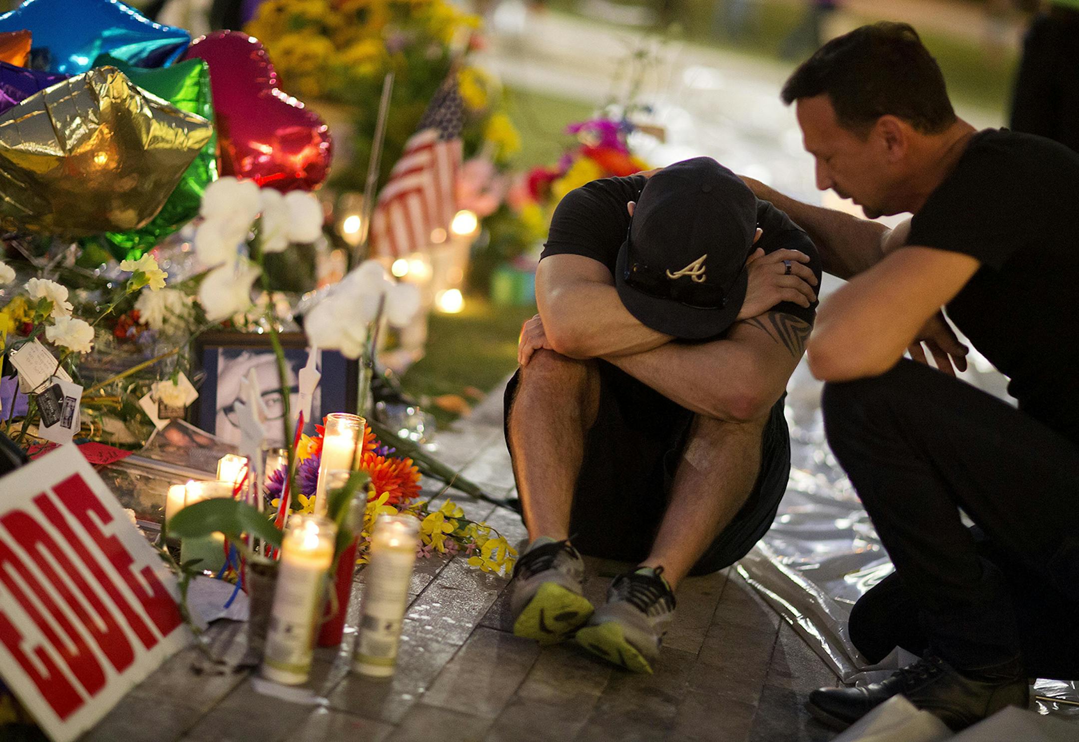 Jean Dasilva, left, and Felipe Soto mourned the loss of a friend at a memorial near the site of the Orlando shootings. Regardless of whether you have a personal connection to a tragedy, it’s hard not to be affected by it.