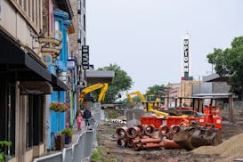 Hennepin Avenue in Minneapolis's Uptown area has been under construction since April.