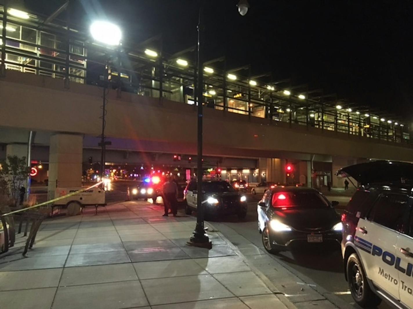 Minneapolis and Metro Transit police were at the Lake Street light-rail station hours after a fatal stabbing in south Minneapolis.