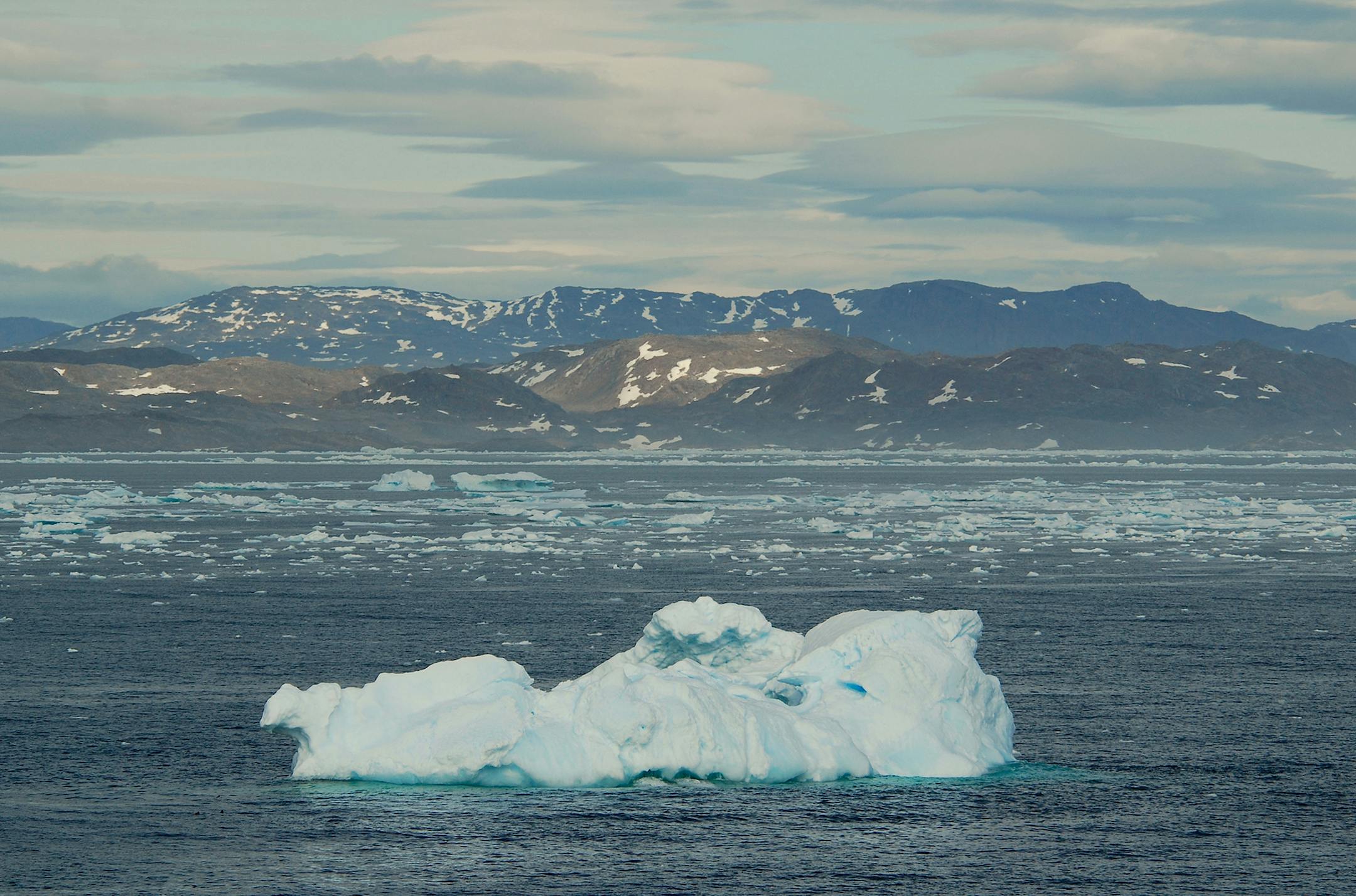 Ice covering the ocean surface at lower Baffin Island, area around Hudson Strait and the Labrador Sea. (Kike Calvo via AP Images) ORG XMIT: NYWWP
