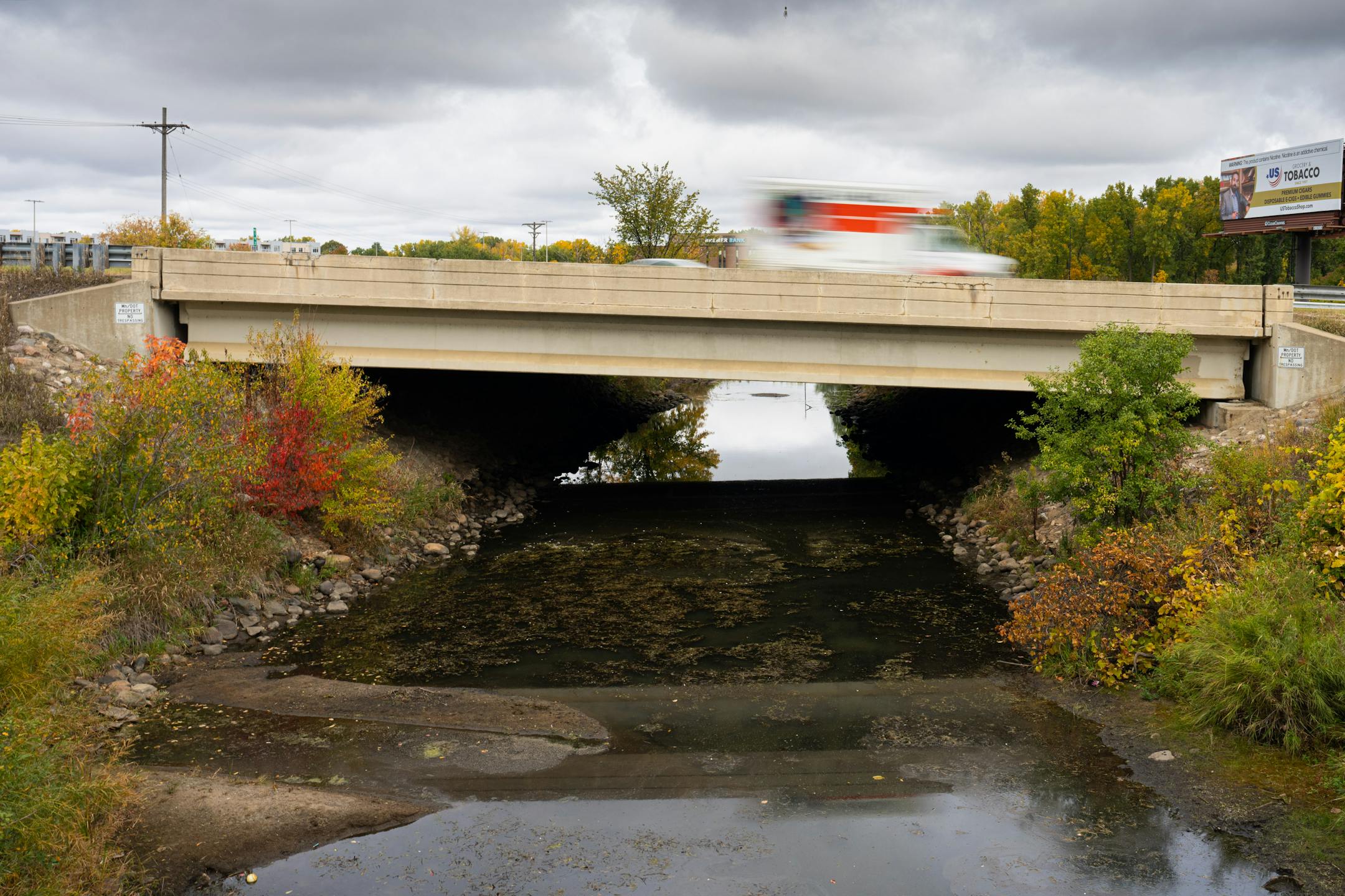 Minnehaha Creek has dried up for the second year in a row, seen here in Hopkins.