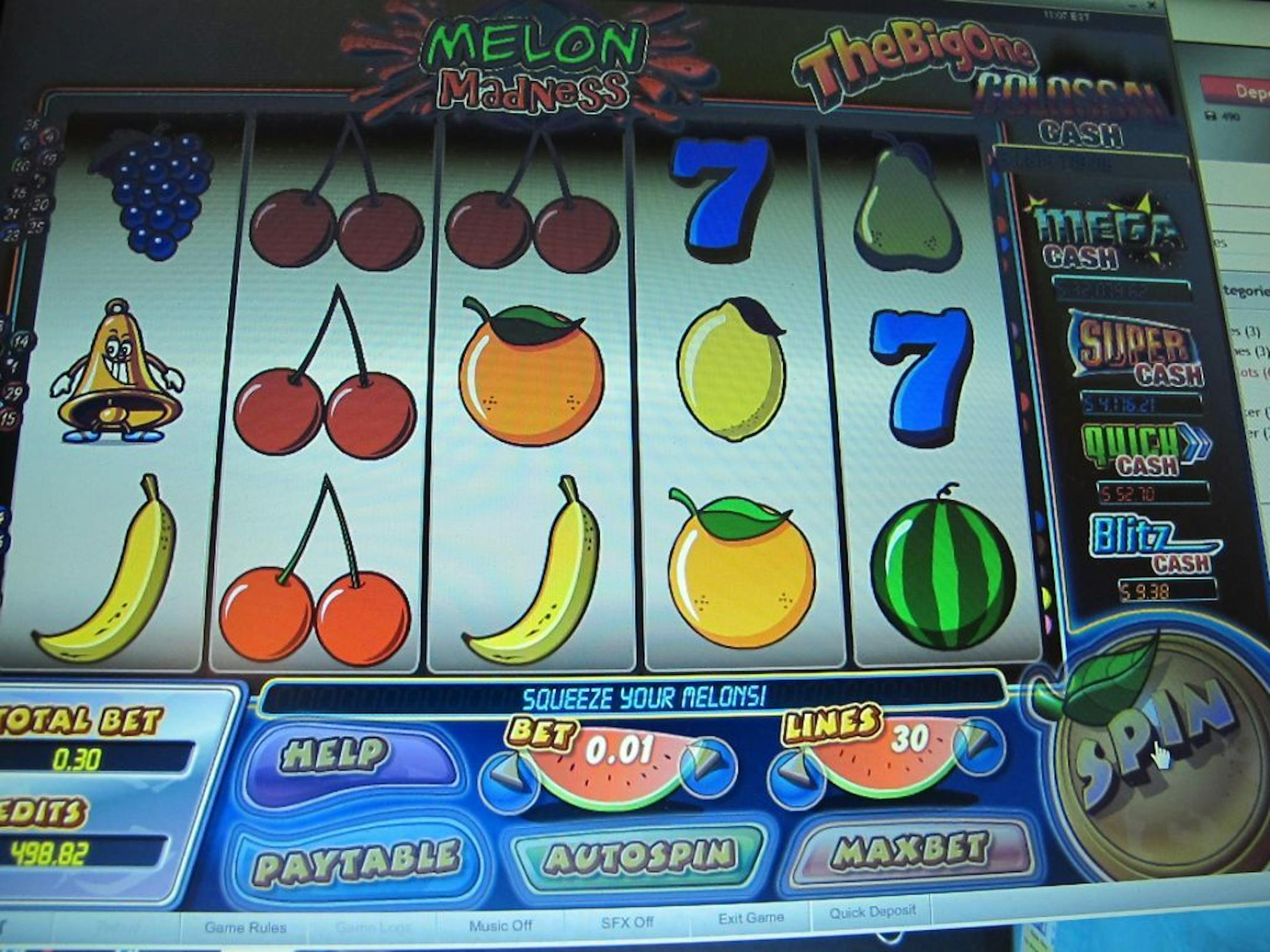 This Nov. 19, 2013 photo taken from a computer screen in Atlantic City, N.J., shows an online slots game in progress on the global partypoker.com site. The site's parent company, bwin.party, is partnered with Atlantic City's Borgata Hotel Casino & Spa and will begin offering a test of Internet gambling to New Jersey residents on Nov. 21. Company officials say the global site is very similar to what New Jersey residents will experience when they log on. New Jersey is the third state in the nation