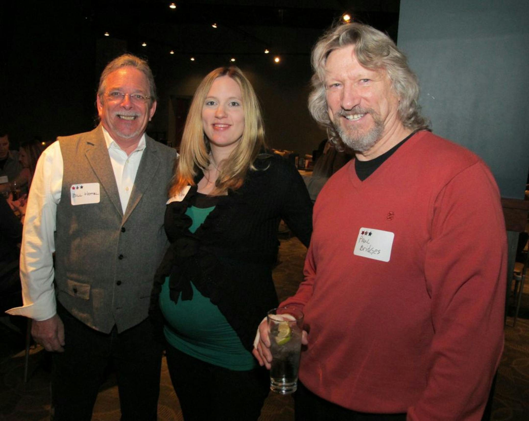 Camp Gratitude held its first Citizens' Salute fundraiser at Rick Bronson's House of Comedy at the Mall of America. Bill Hottel, Rebekah Miller and Paul Bridges.