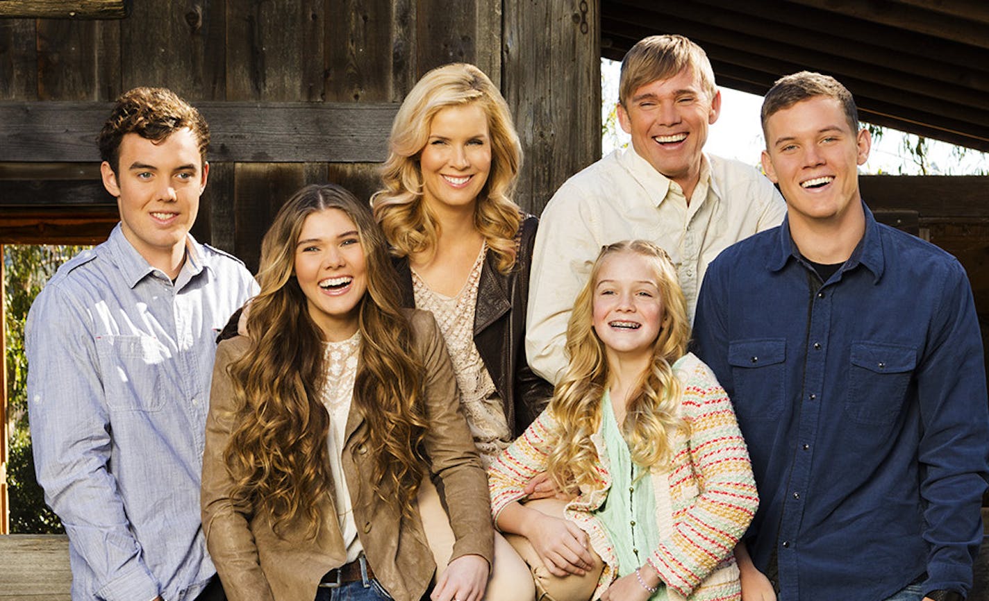From left, Holden Schroder, Cambrie Schroder, Andrea Schroder, Faith Schroder, Ricky Schroder and Luke Schroder star in "Our Wild Hearts." ORG XMIT: Wild Hearts