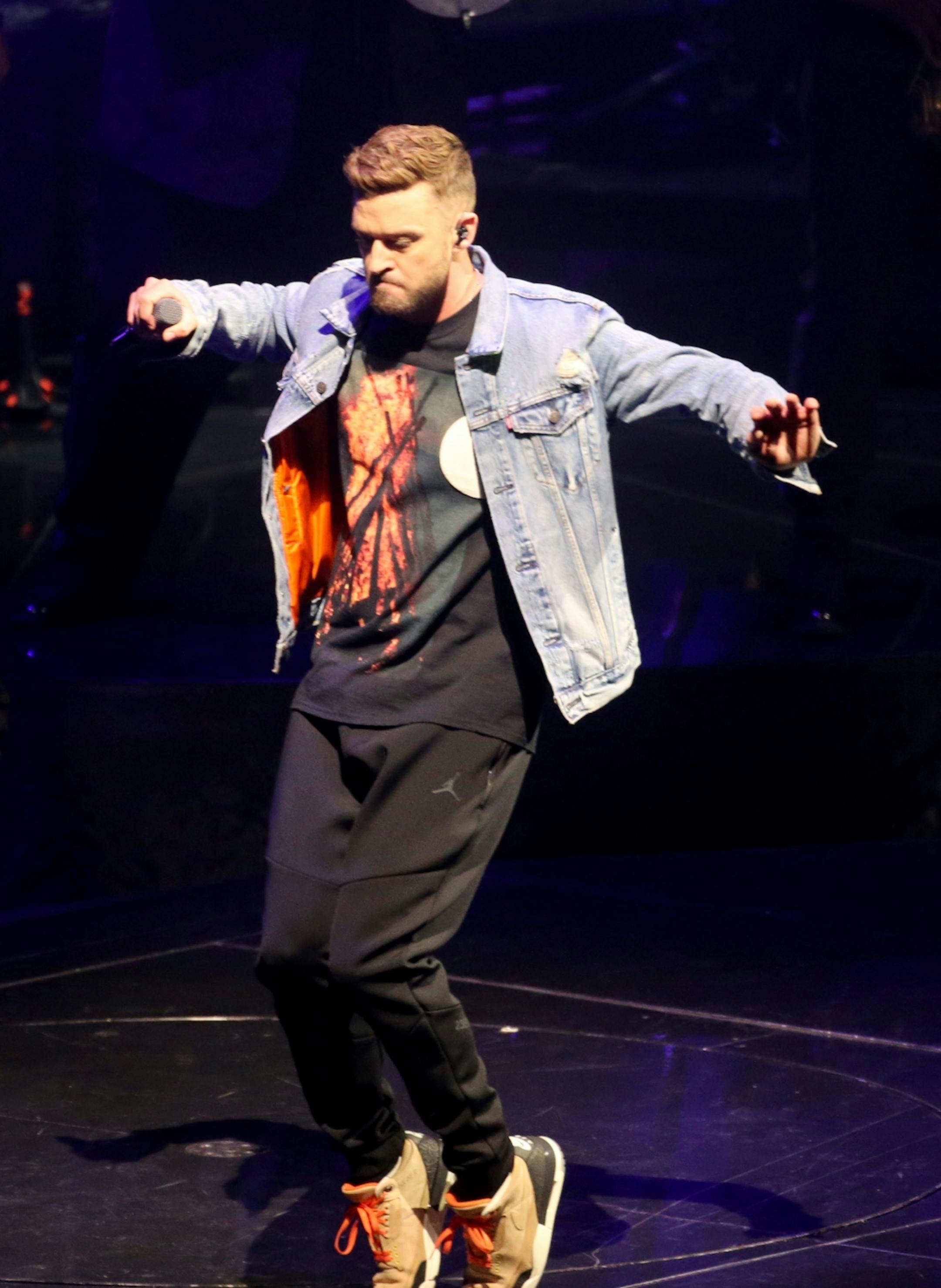Pop superstar Justin Timberlake performed Friday, Sept. 28, 2018, at the Xcel Energy Center in St. Paul, MN.