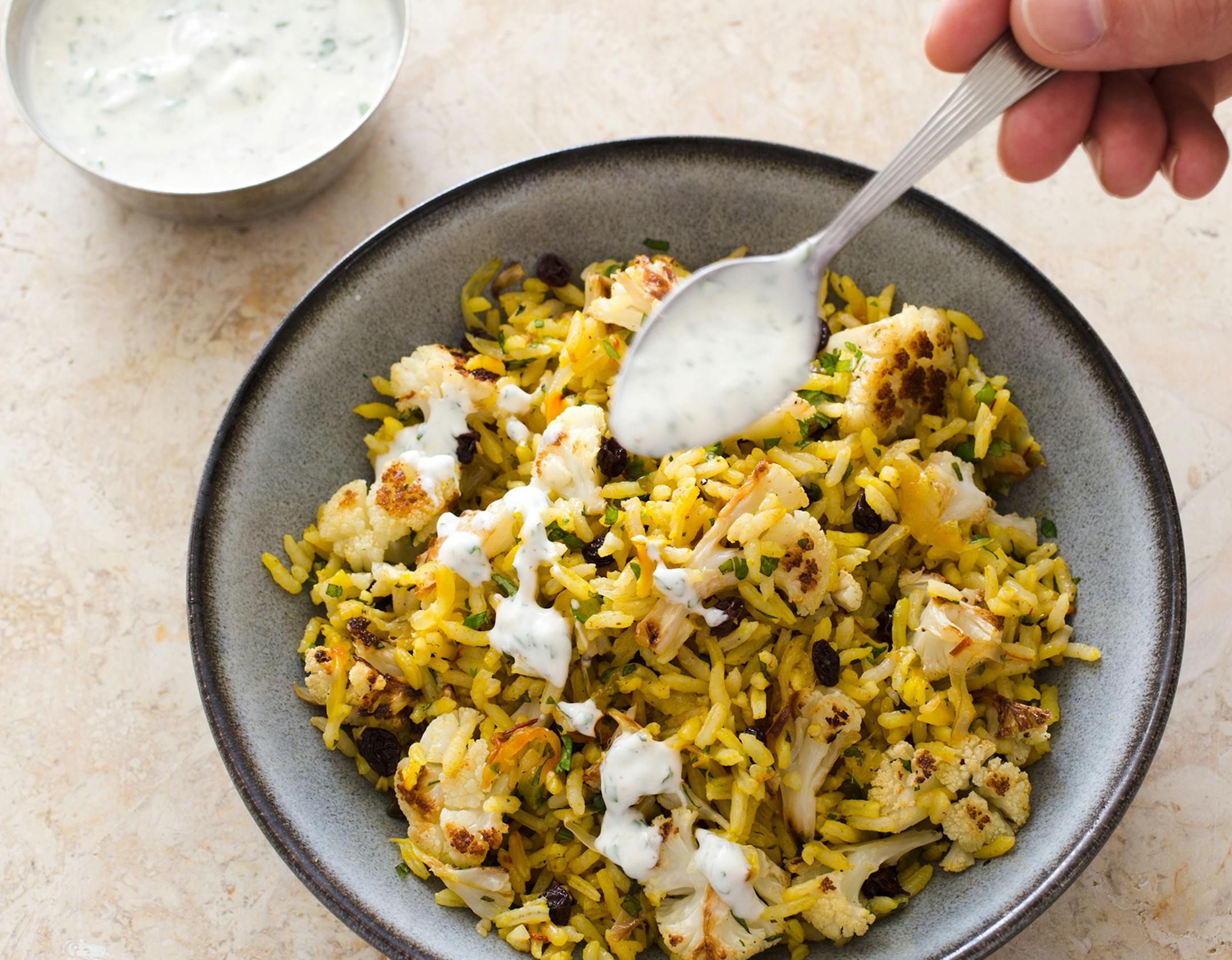 Credit: Carl Tremblay Cauliflower Biryani From ìThe Complete Vegetarian Cookbookî by the editors at Americaís Test Kitchen. ìWe prefer the flavor of basmati rice in this recipe, but long-grain white, jasmine or Texmati rice can be substituted,î write the authors. ORG XMIT: 1005101 1005101 1005101 1005101