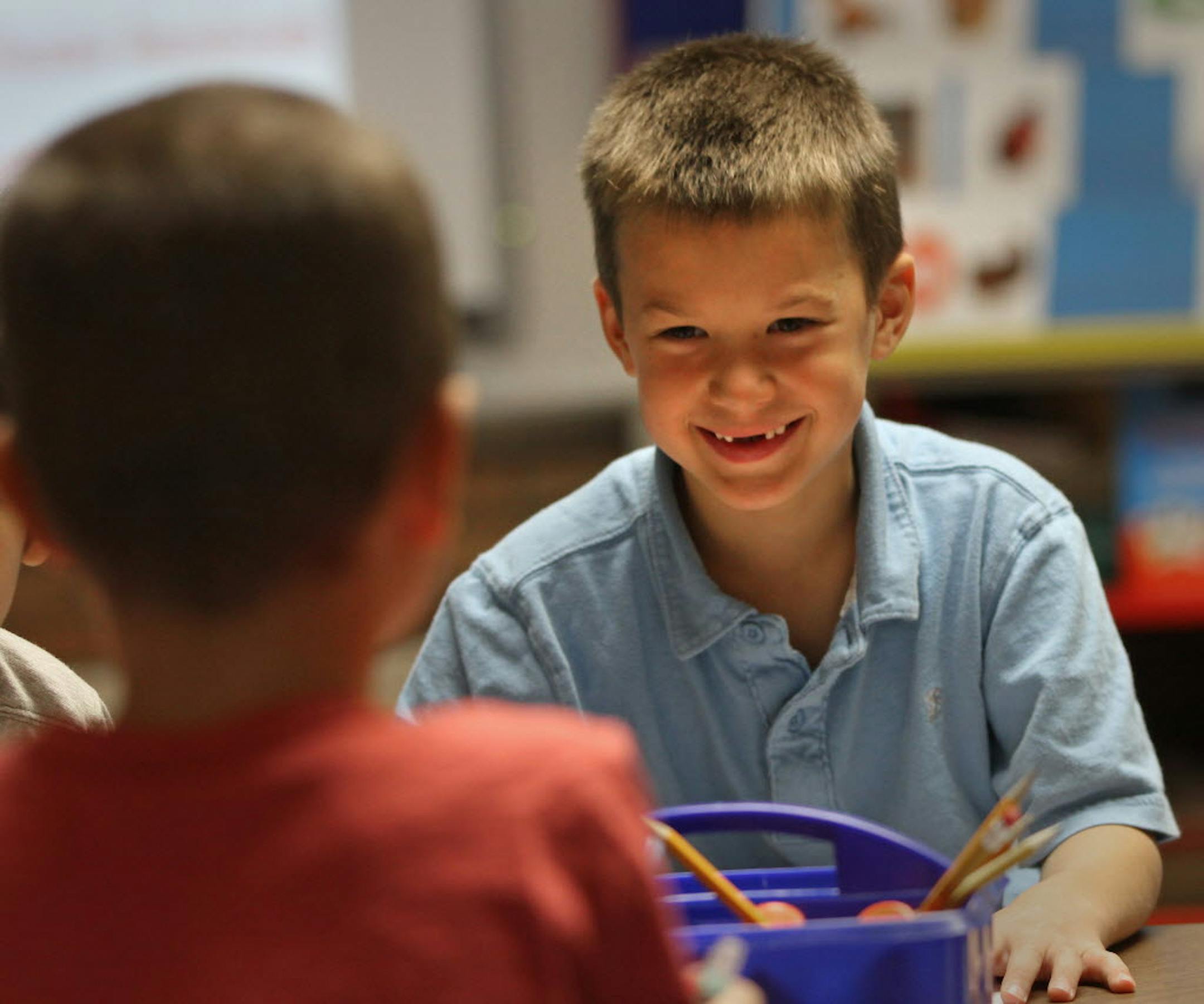 Edina kindergartener Robby Hoch is a year older than most of his classmates. His parents "redshirted" him to give him time to mature and set him up for future success, mom Katy Hoch said.