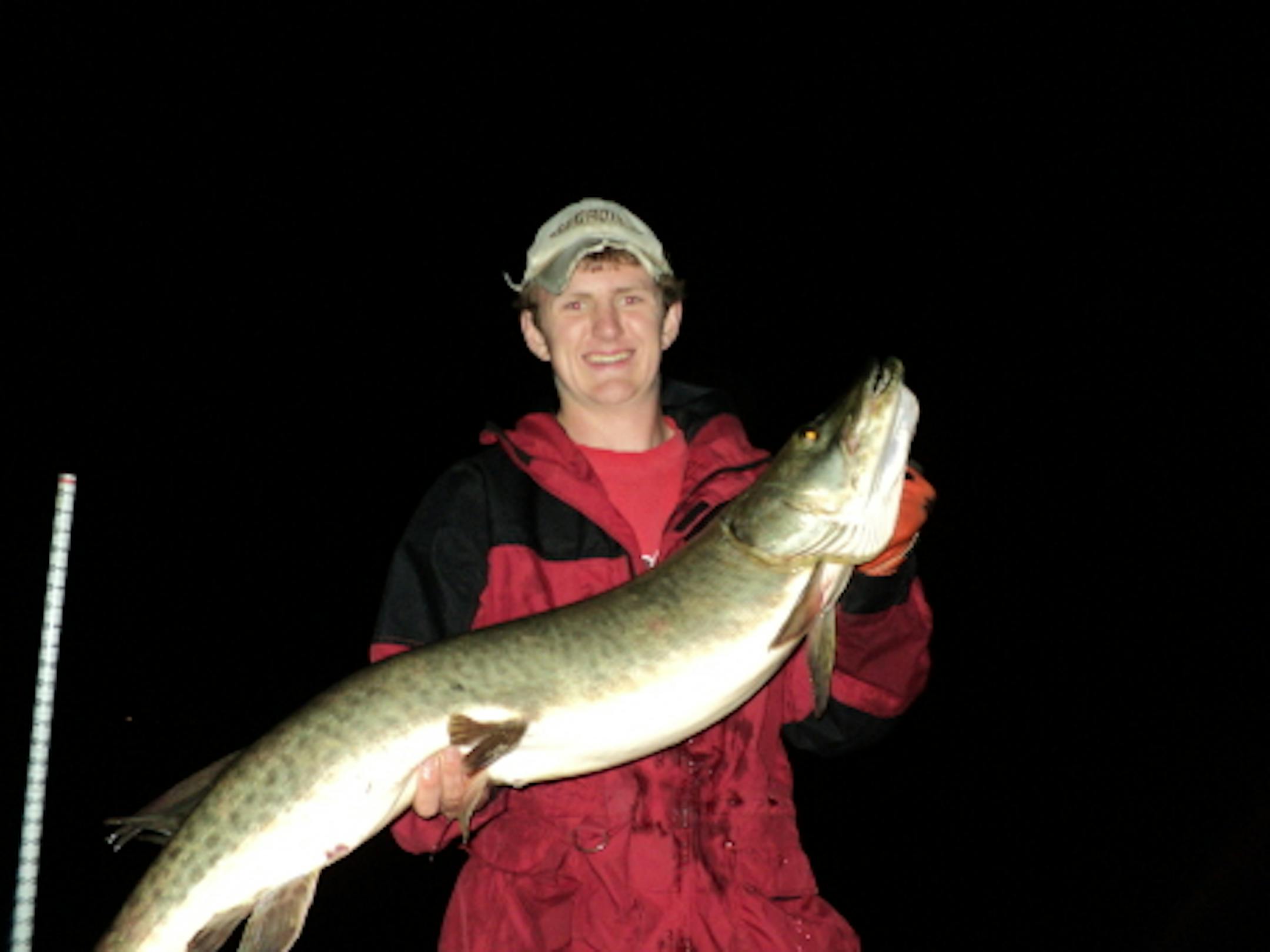 A 45-inch muskie I caught on a recent night on a Supermodel bucktail.