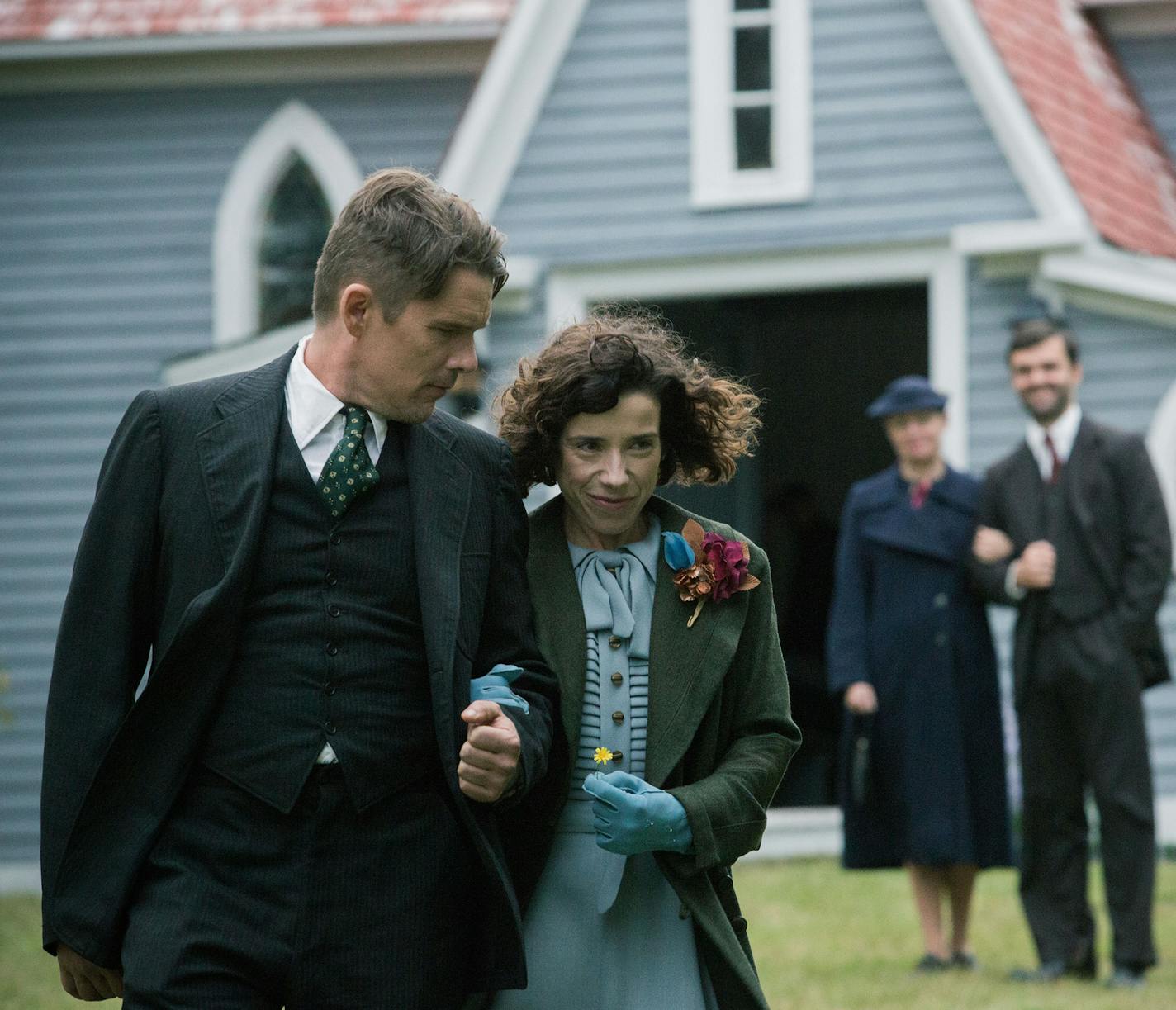 Ethan Hawke and Sally Hawkins in "Maudie." After their wedding, Maud is pure happiness and Everett is his usual stoic self. (Duncan Deyoung/Mongrel Media) ORG XMIT: 1204793