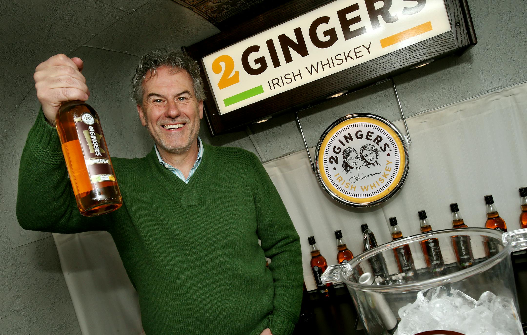 Kieran Folliard is using St. Patrick's Day to highlight the national kickoff of his Two Gingers Irish whiskey. ] JOELKOYAMA‚Ä¢jkoyama@startribune St, Pau,l MN on March 17, 2014.