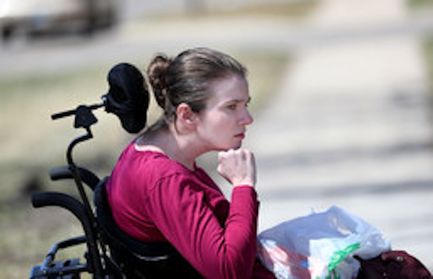 Lauren Thompson, who has cerebral palsy, moved home because of a shortage of caregivers. &#x201c;I feel less safe,&#x201d; she said.