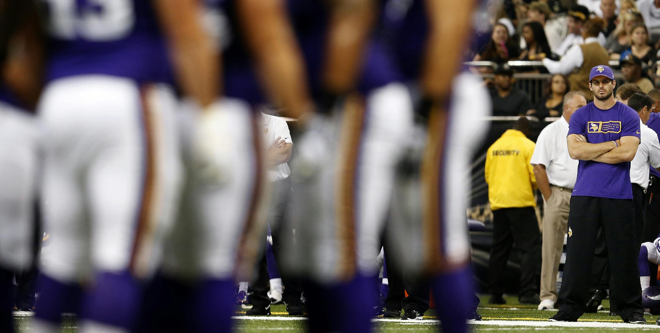 Minnesota Vikings quarterback Christian Ponder. ] CARLOS GONZALEZ cgonzalez@startribune.com - September 21 , 2014 , New Orleans, LA, Mercedes Benz Superdome, NFL, Minnesota Vikings vs. New Orleans Saints