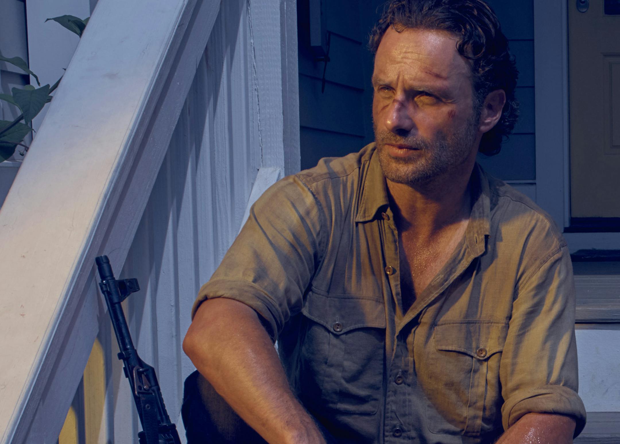 Andrew Lincoln as Rick Grimes.