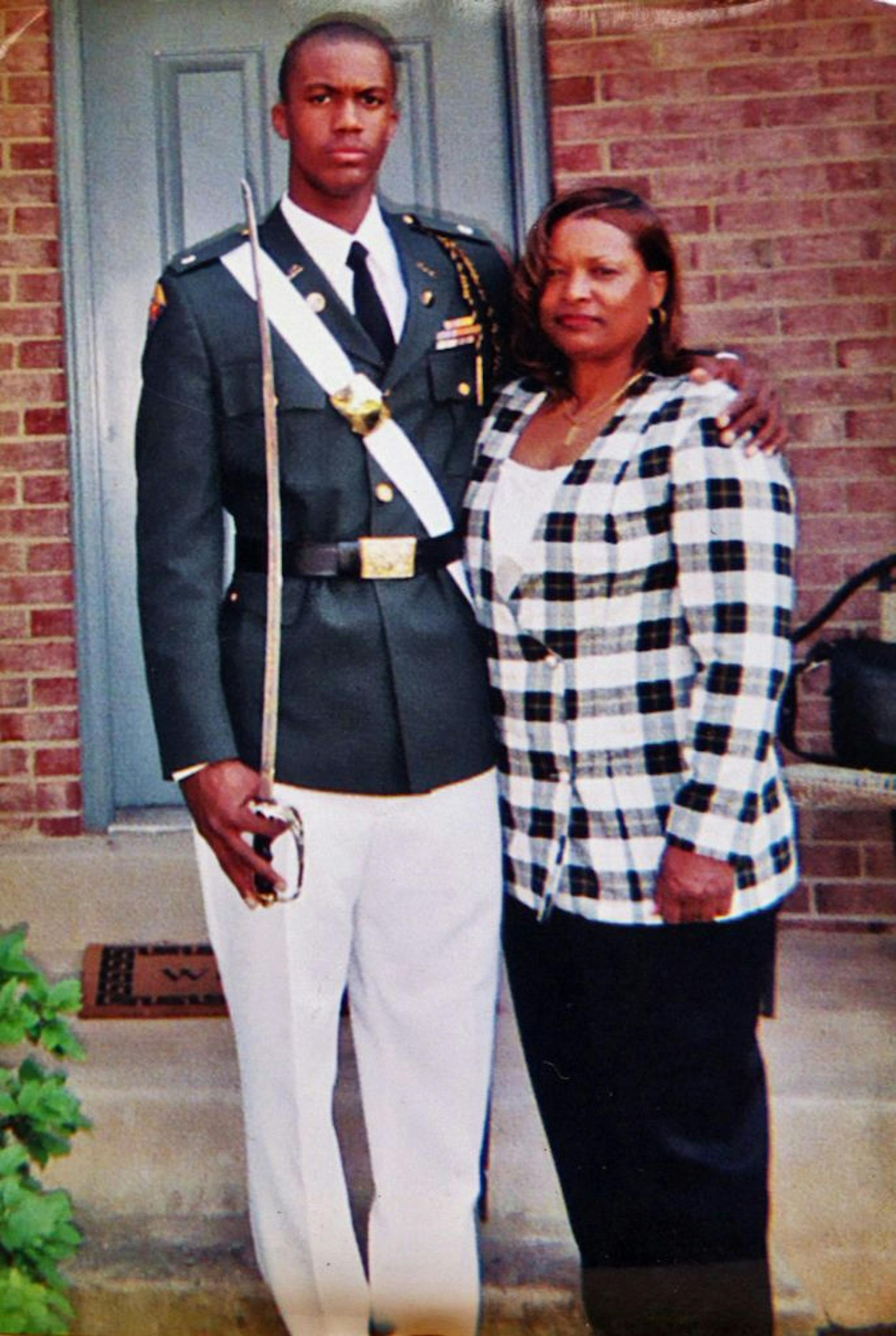 Dante Cunningham, left, with his mother.