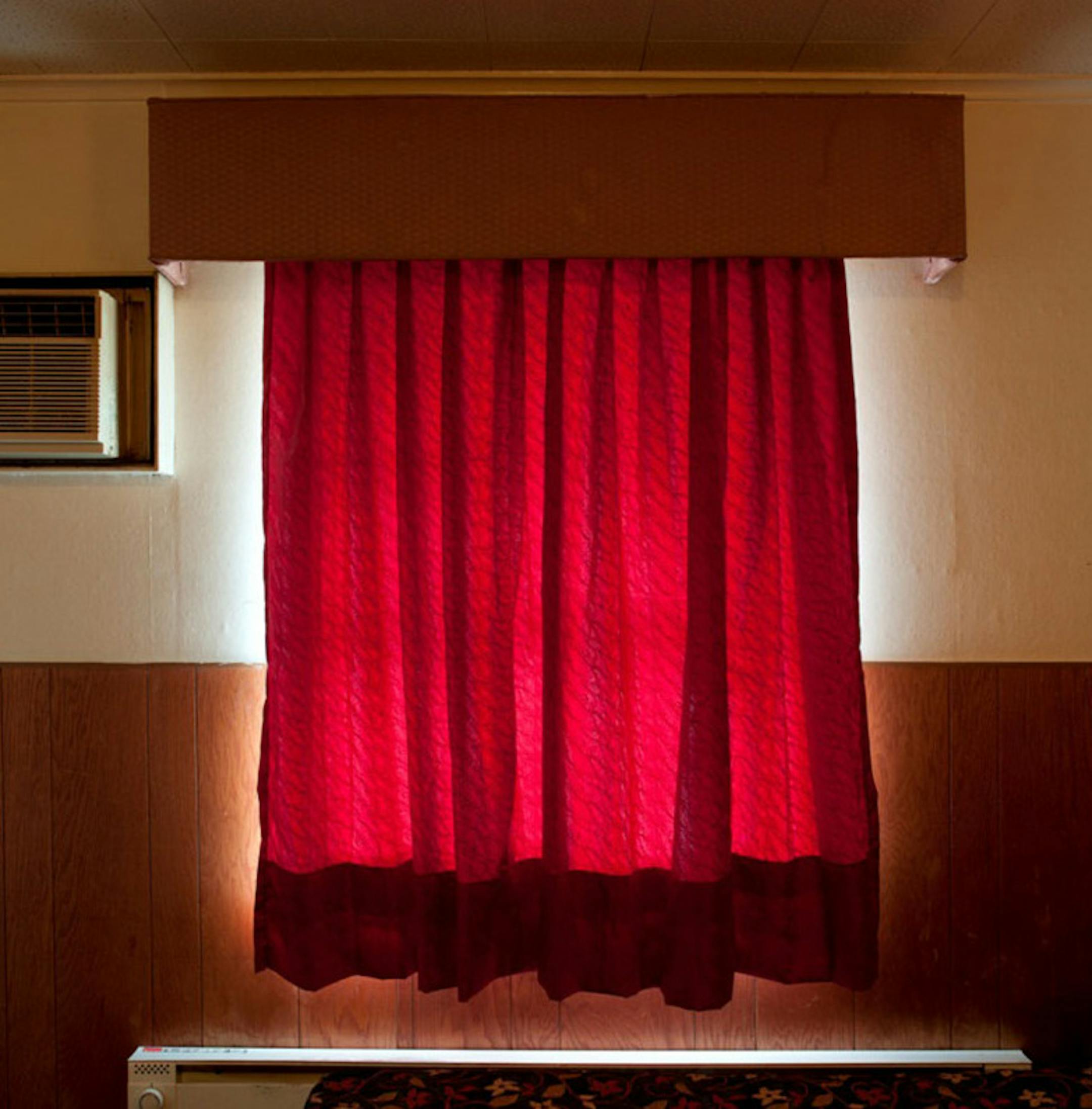 &#xec;When Places Speak,&#xee; at the University of Minnesota&#xed;s Goldstein Museum of Design, features 20 large-scale digital prints, including this one by Xavier Tavera of a motel room's closed curtains. credit: Goldstein Museum