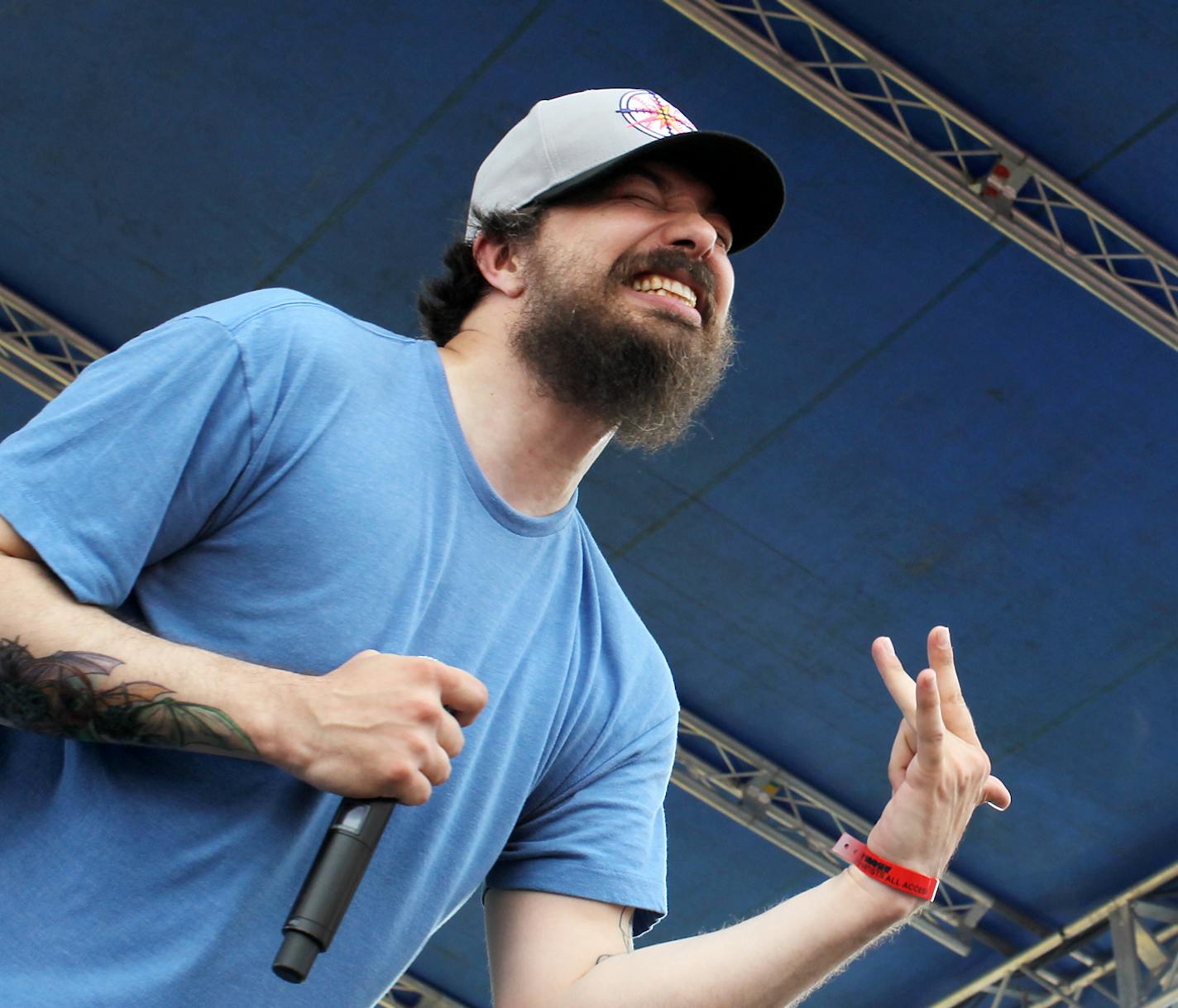 Aesop Rock with Rob Sonic & DJ Big Wiz perform at Soundset 2012 at Canterbury Park in Shakopee May 27, 2012. (Courtney Perry/Special to the Star Tribune)