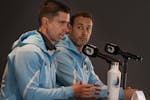 Minnesota United chief soccer officer Khaled El-Ahmad, right, has a transfer window of opportunity to improve the roster for manager Eric Ramsay, left