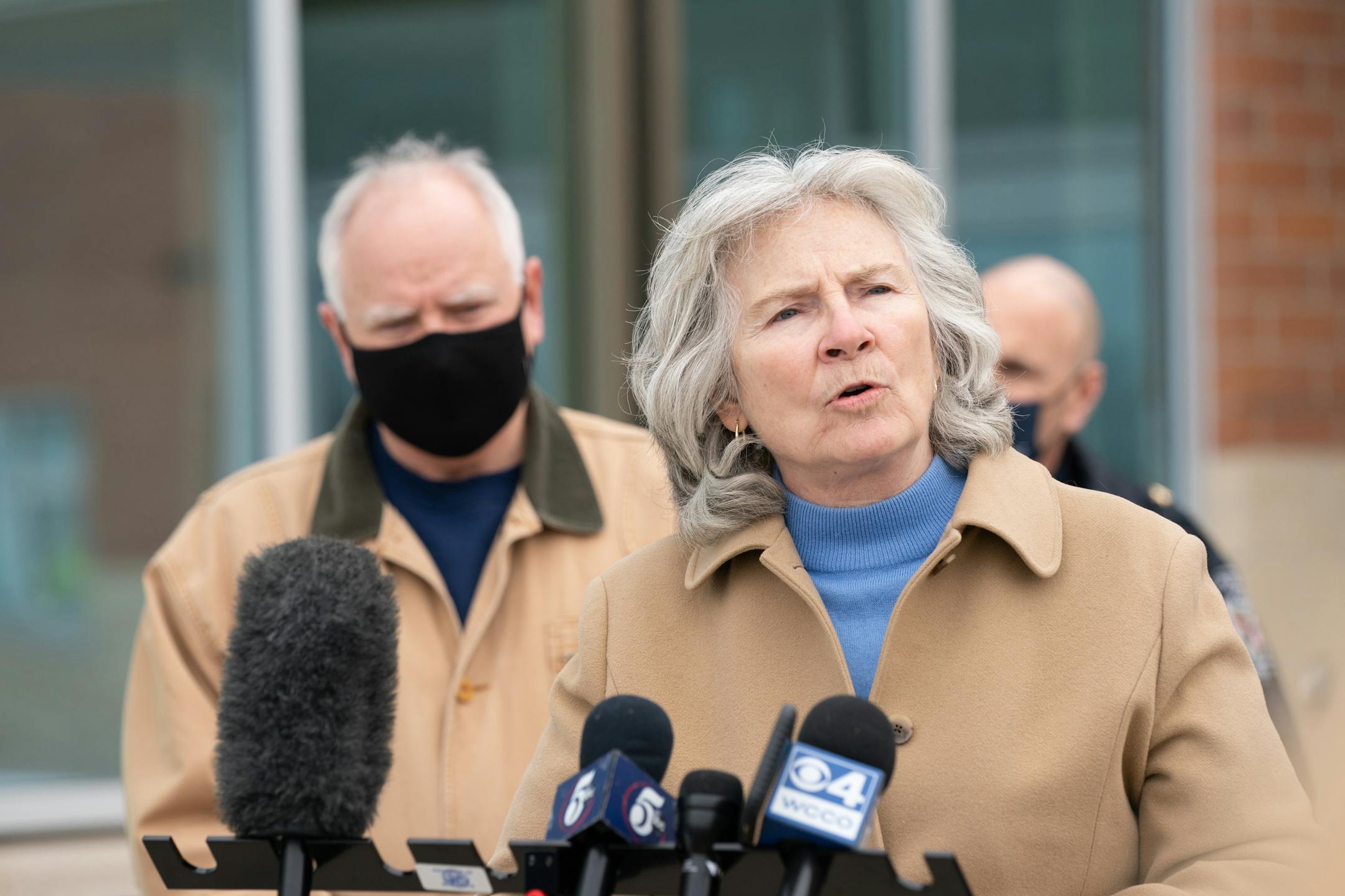 Governor Tim Walz and Minnesota Health Commissioner Jan Malcolm answered questions about the change to use vaccines as they get them, rather than reserve a second dose for recipients. They visited a COVID-19 vaccine clinic where EMS-certified first responders received the Moderna vaccine.