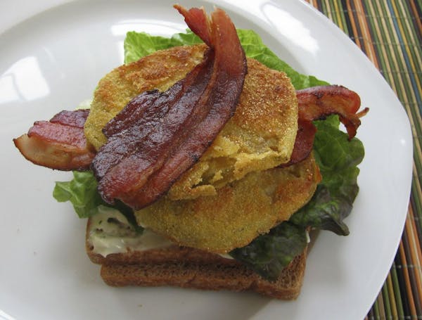 BLT with fried green tomatoes.