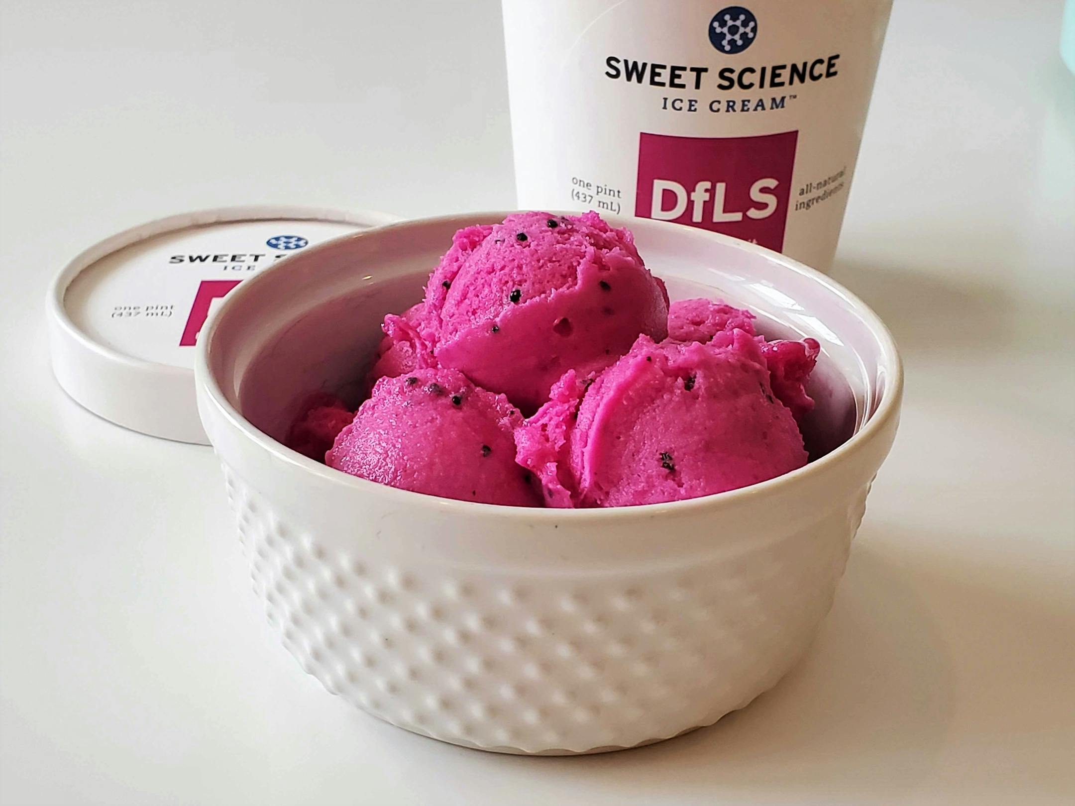 Dragon fruit lemonade sorbet from Sweet Science Ice Cream