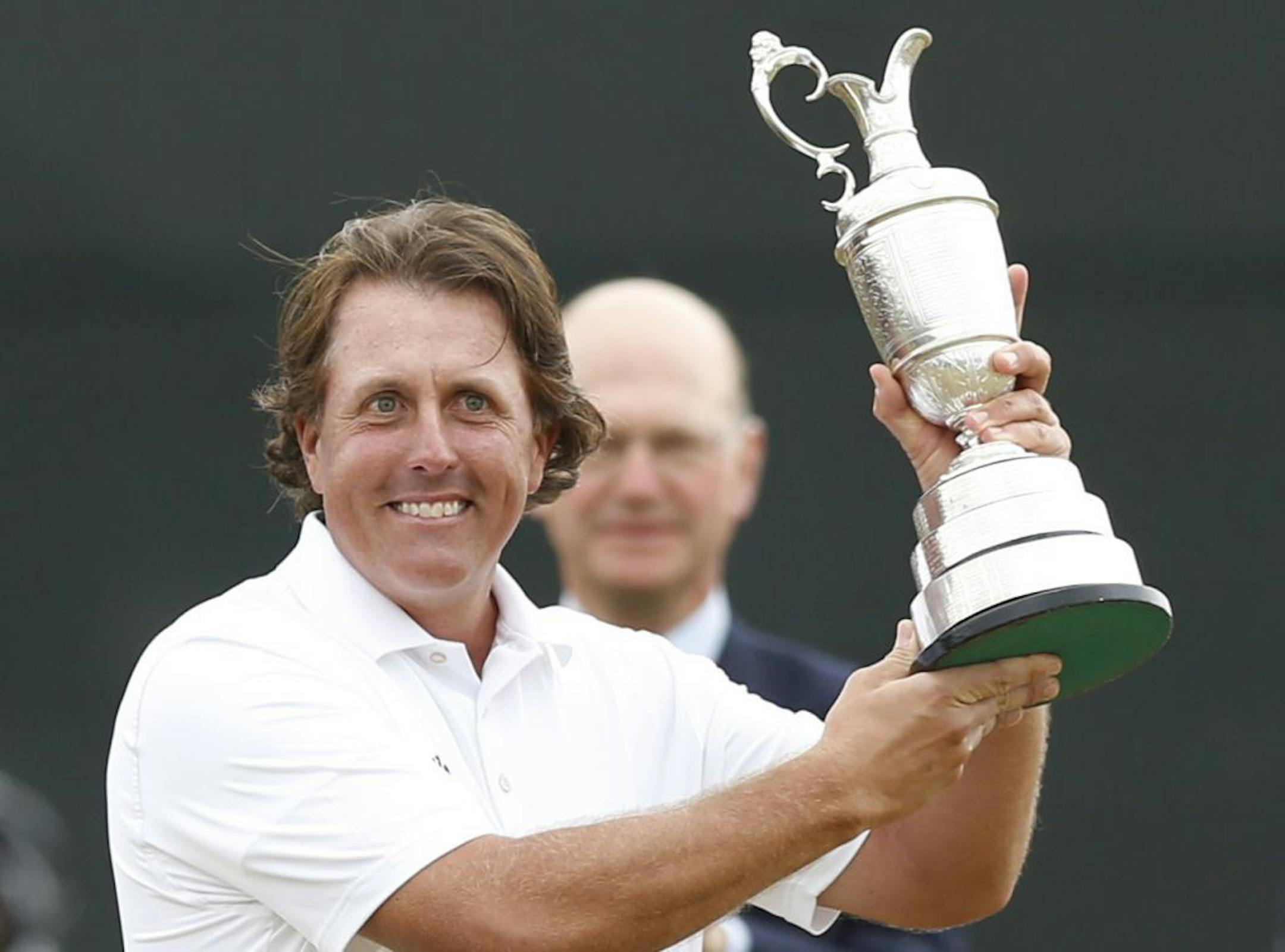 Phil Mickelson claimed the Claret Jug on Sunday, giving him titles in three of golf's four majors. He lacks only a title in the U.S. Open, in which he has been runner-up six times.