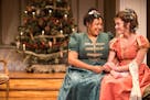 Marisa B. Tejeda and Becca Hart are “Georgiana & Kitty” in Jungle Theater’s Jane Austen-themed holiday comedy.