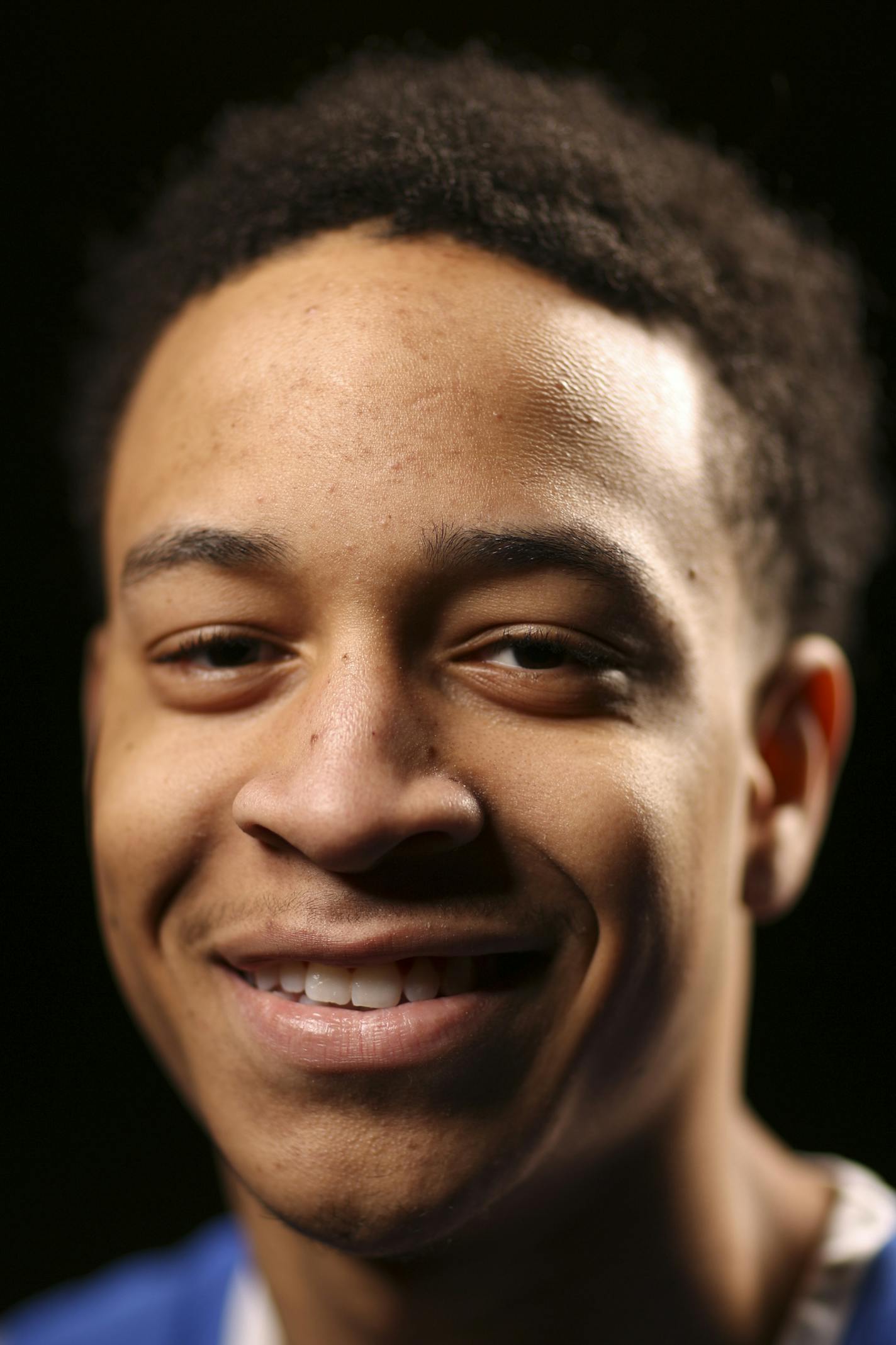 Amir Coffey, Hopkins, member of the Star Tribune's 2016 All-Metro boys' basketball team and Player of the Year. ] JEFF WHEELER &#xef; jeff.wheeler@startribune.com The Star Tribune's 2016 All-Metro boys' basketball team gathered for a group portrait in the Gangelhoff Center on the Concordia University campus in St. Paul Sunday afternoon, March 6, 2016.