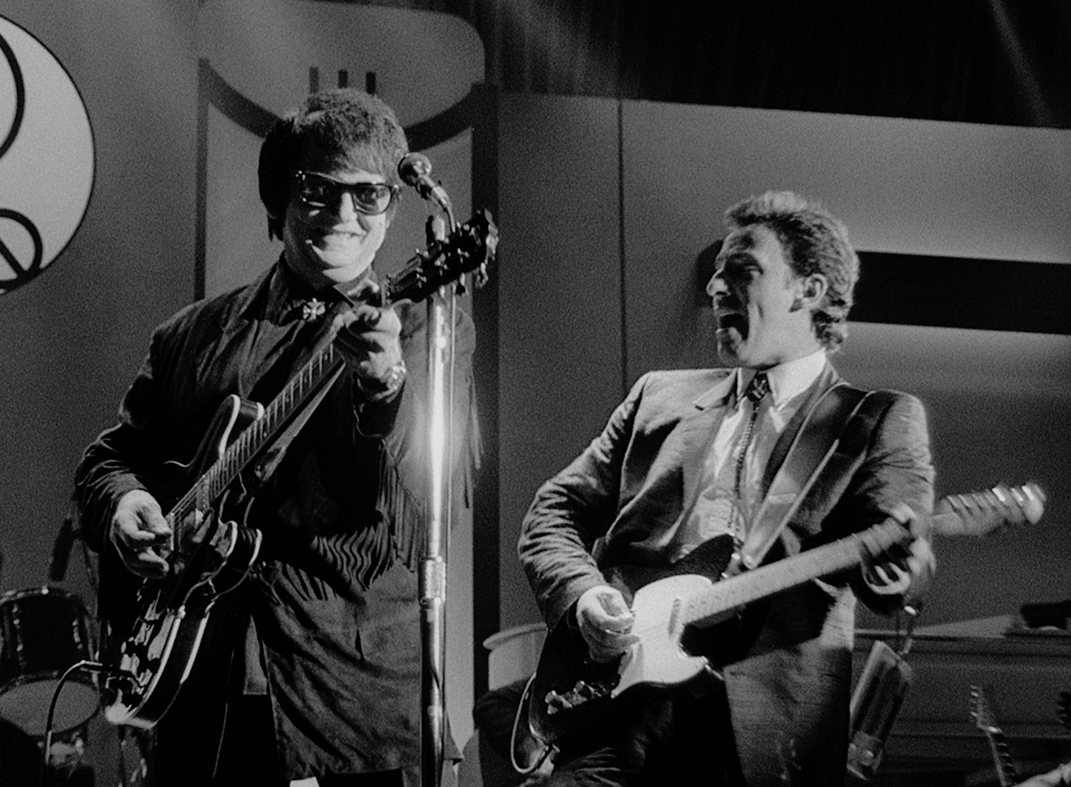 Roy Orbison and Bruce Springsteen perform ìDream Baby" on ìRoy Orbison: Black and White Night 30.î Courtesy of Royís Boys, LLC For editorial use only in conjunction with the direct publicity or promotion of this program for a period of three years from the program's original broadcast date, unless otherwise noted. No other rights are granted. All rights reserved.