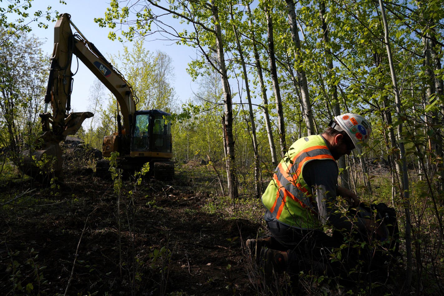 The site of the PolyMet copper-nickel mine in Hoyt Lakes, Minn.