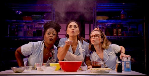 From left, Charity Angél Dawson, Sara Bareilles and Caitlin Houlahan in "Waitress: The Musical." (Bleecker Street/TNS)