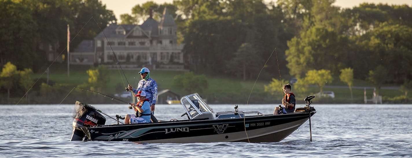 Fishing enthusiasts took to the water on Lake Minnetonka Tuesday, July 2, 2019 in Excelsior, MN. The state began charging higher boater registration fees this week to bring back a popular grant program for local lake associations to fight invasive species. ] ELIZABETH FLORES &#x2022; liz.flores@startribune.com